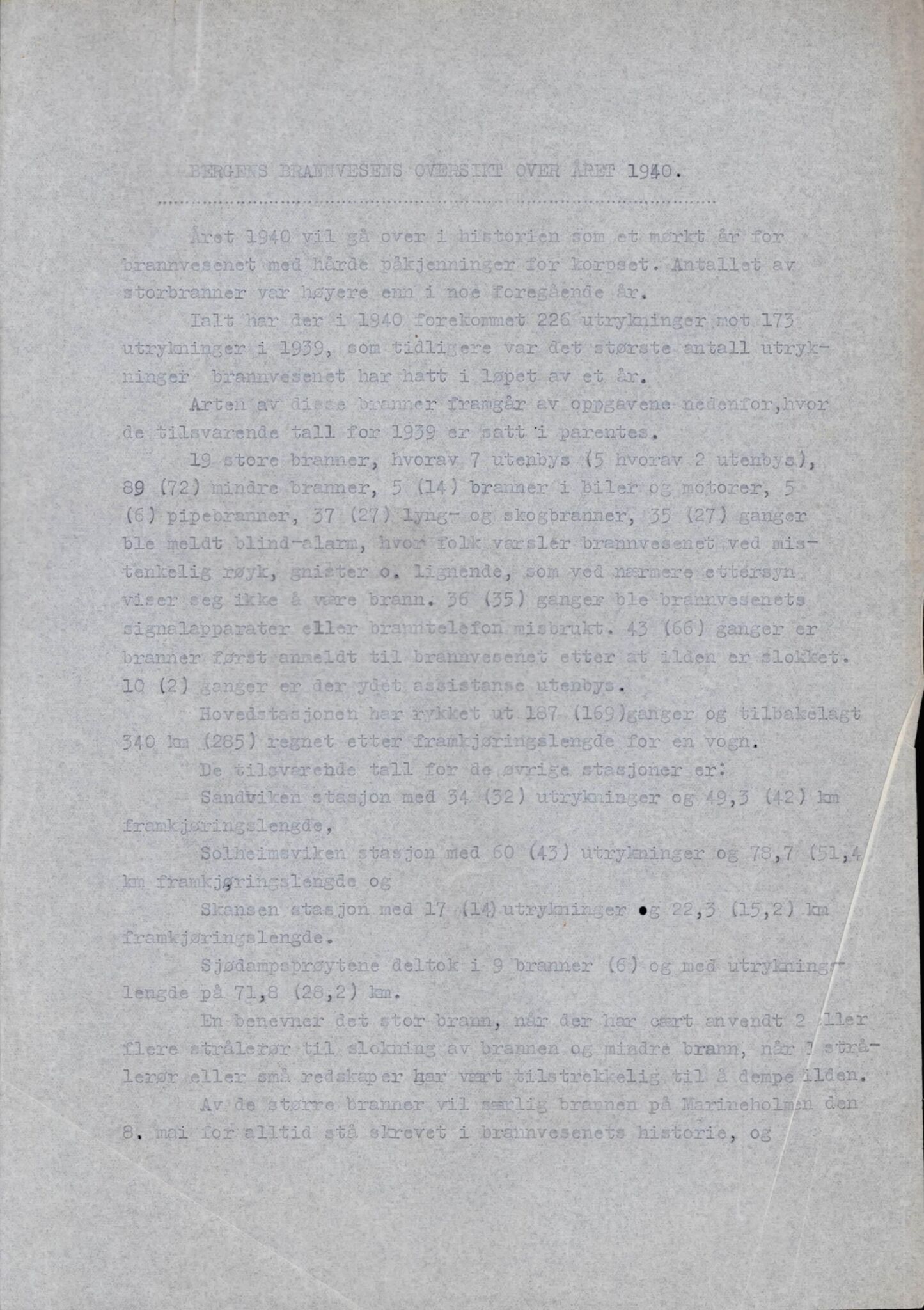 Bergen kommune. Brannvesenet (1863-1971), BBA/A-1181/X/Xa/L0026: Årsberetning, 1931-1974, p. 16