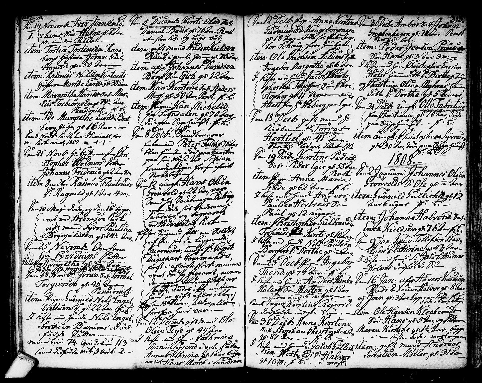 Kongsberg kirkebøker, SAKO/A-22/F/Fa/L0007: Parish register (official) no. I 7, 1795-1816, p. 313