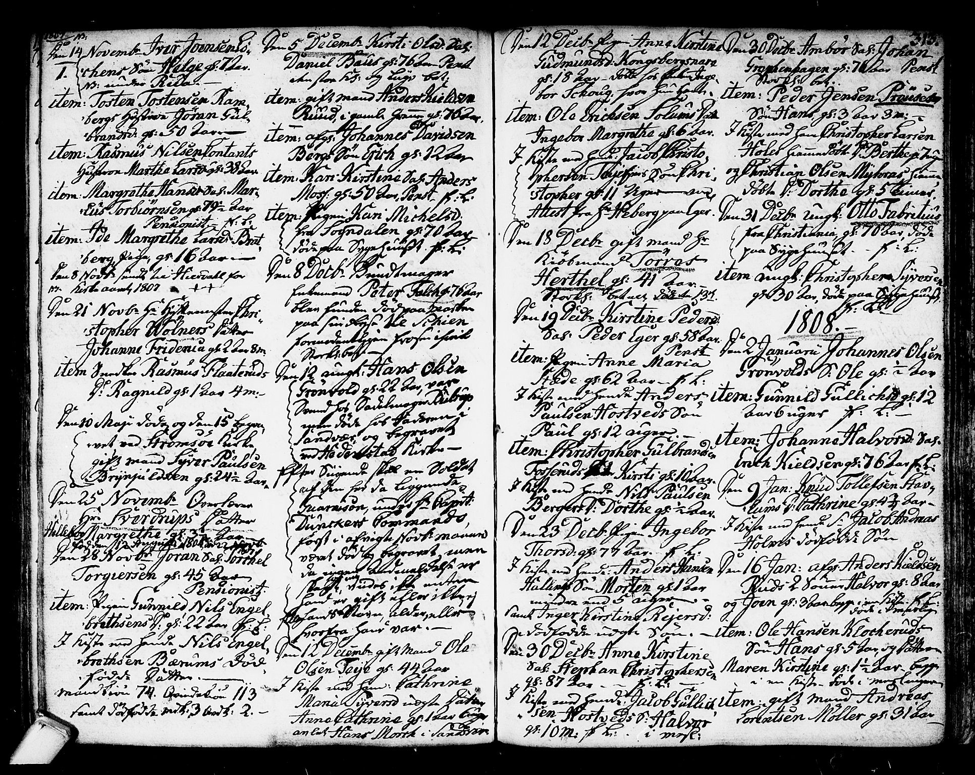 Kongsberg kirkebøker, AV/SAKO-A-22/F/Fa/L0007: Parish register (official) no. I 7, 1795-1816, p. 313