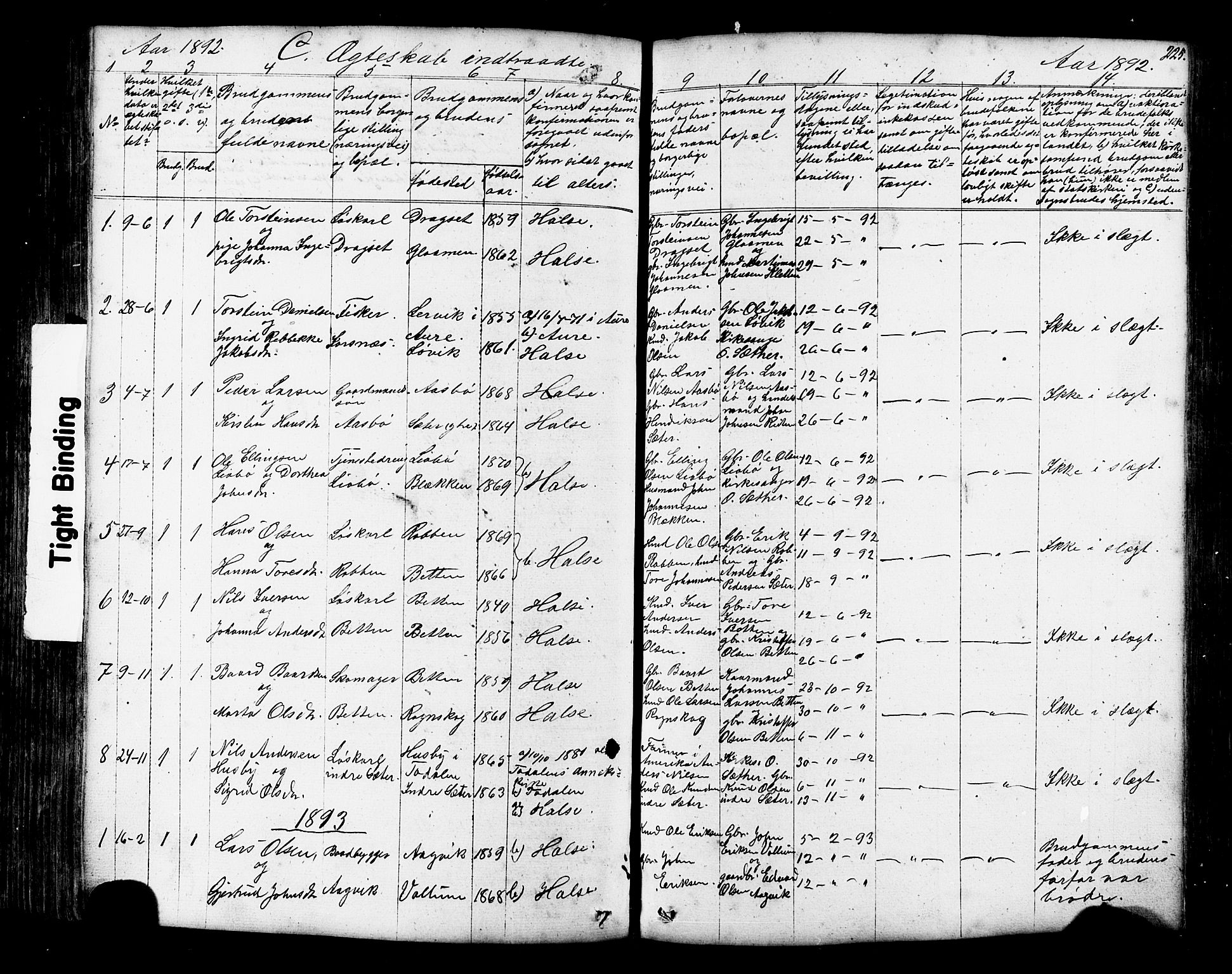 Ministerialprotokoller, klokkerbøker og fødselsregistre - Møre og Romsdal, SAT/A-1454/576/L0890: Parish register (copy) no. 576C01, 1837-1908, p. 225