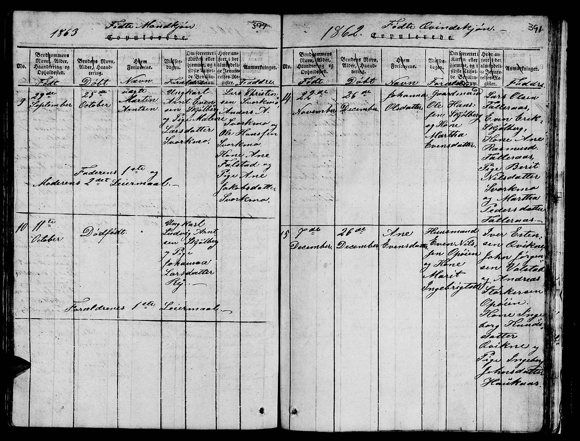 Ministerialprotokoller, klokkerbøker og fødselsregistre - Sør-Trøndelag, SAT/A-1456/671/L0842: Parish register (copy) no. 671C01, 1816-1867, p. 390-391