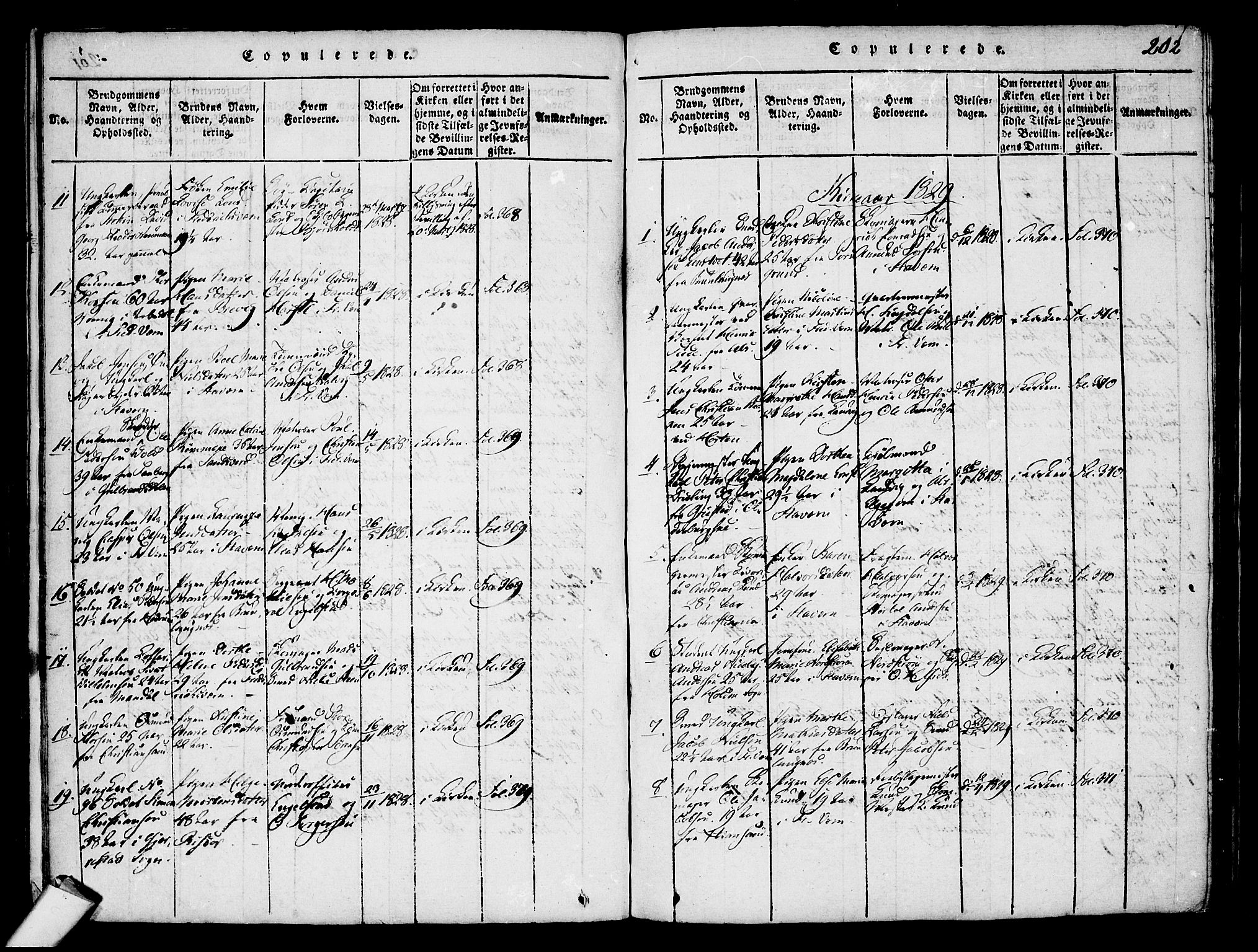 Stavern kirkebøker, SAKO/A-318/F/Fa/L0006: Parish register (official) no. 6, 1816-1839, p. 202