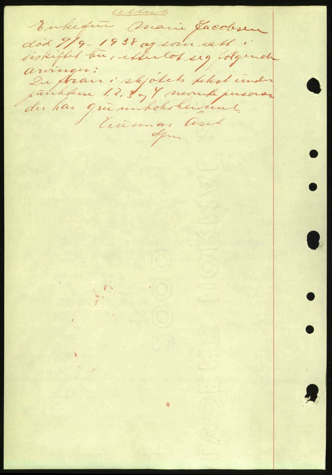 Idd og Marker sorenskriveri, AV/SAO-A-10283/G/Gb/Gbb/L0003: Mortgage book no. A3, 1938-1939, Diary no: : 138/1939