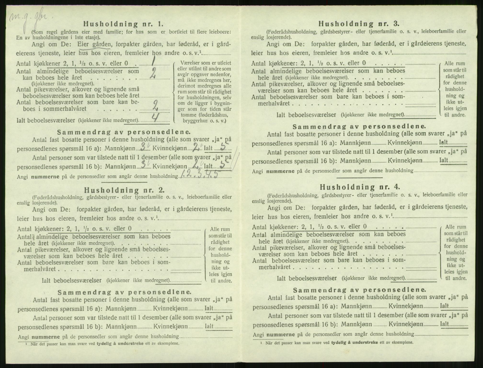 SAT, 1920 census for Ulstein, 1920, p. 493