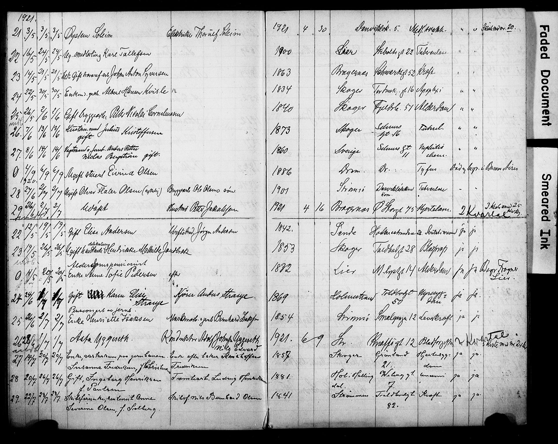 Strømsø kirkebøker, AV/SAKO-A-246/Y/Ya/L0008: Parish register draft no. I 8, 1916-1931