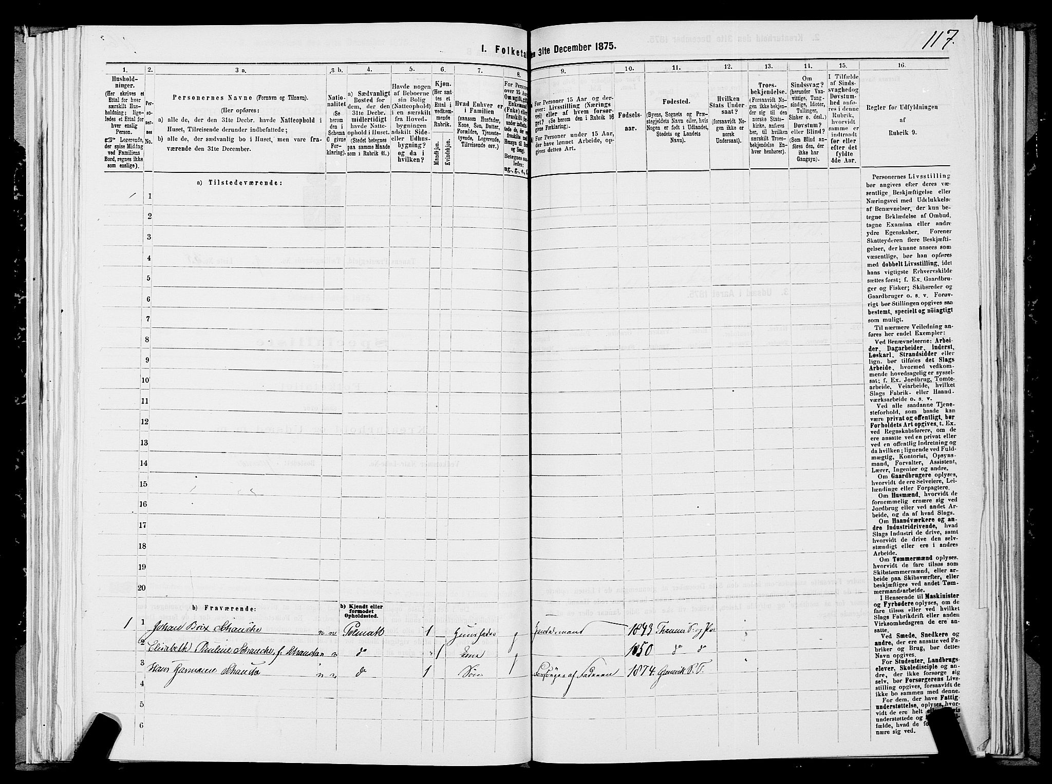 SATØ, 1875 census for 2025P Tana, 1875, p. 3117