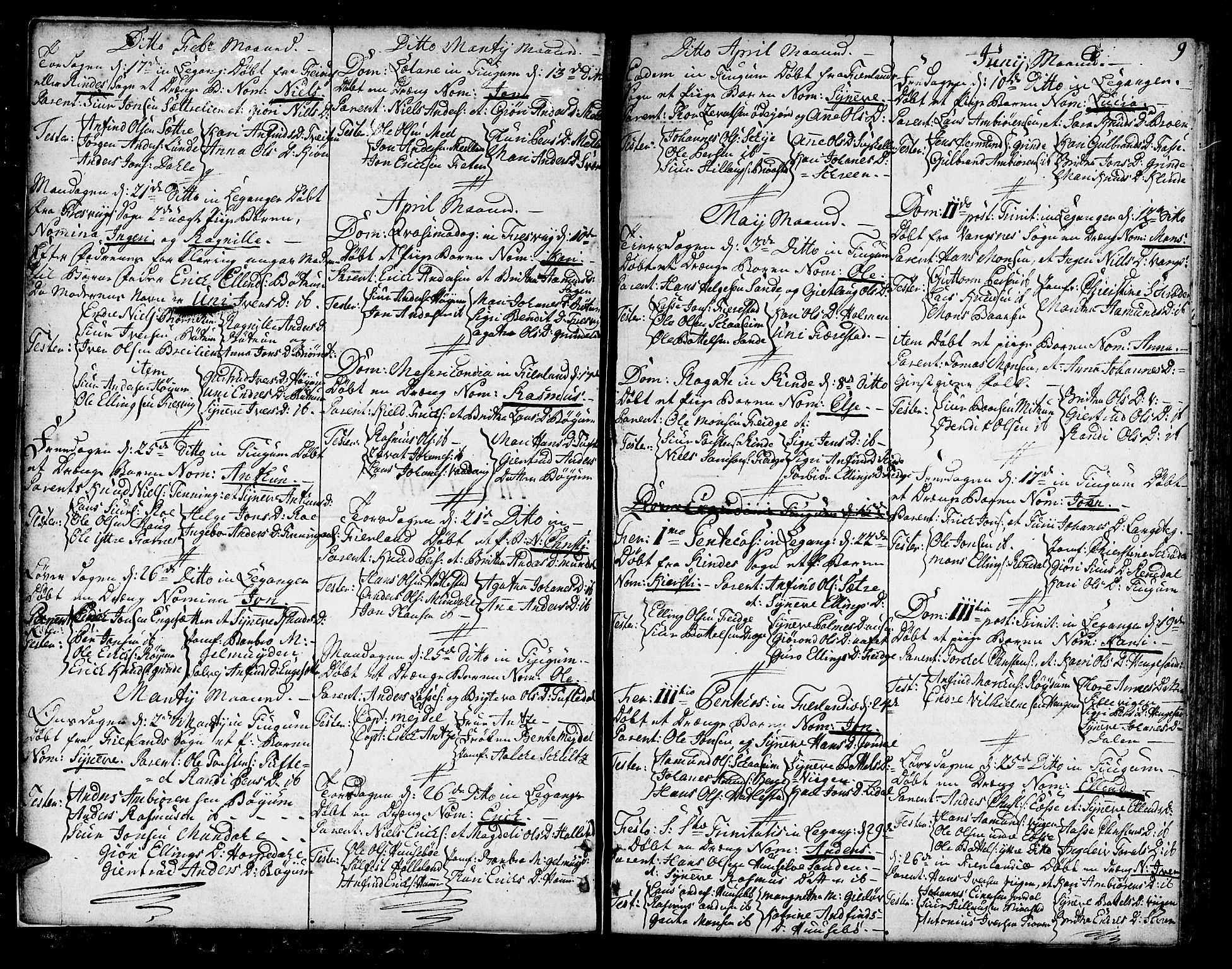 Leikanger sokneprestembete, AV/SAB-A-81001/H/Haa/Haaa/L0004: Parish register (official) no. A 4, 1770-1791, p. 9