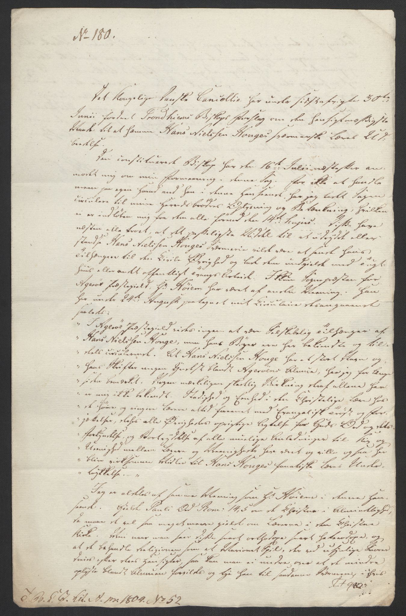 Justisdepartementet, Kommisjon i saken mot Hans Nielsen Hauge 1804, RA/S-1151/D/L0003: Hans Nielsen Hauges sak, 1813, p. 336