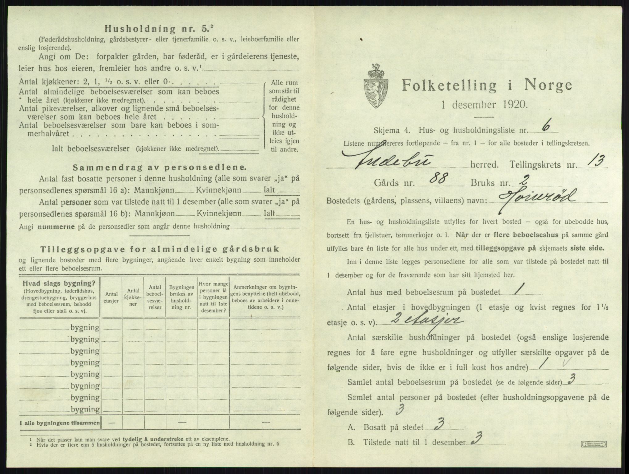 SAKO, 1920 census for Andebu, 1920, p. 735