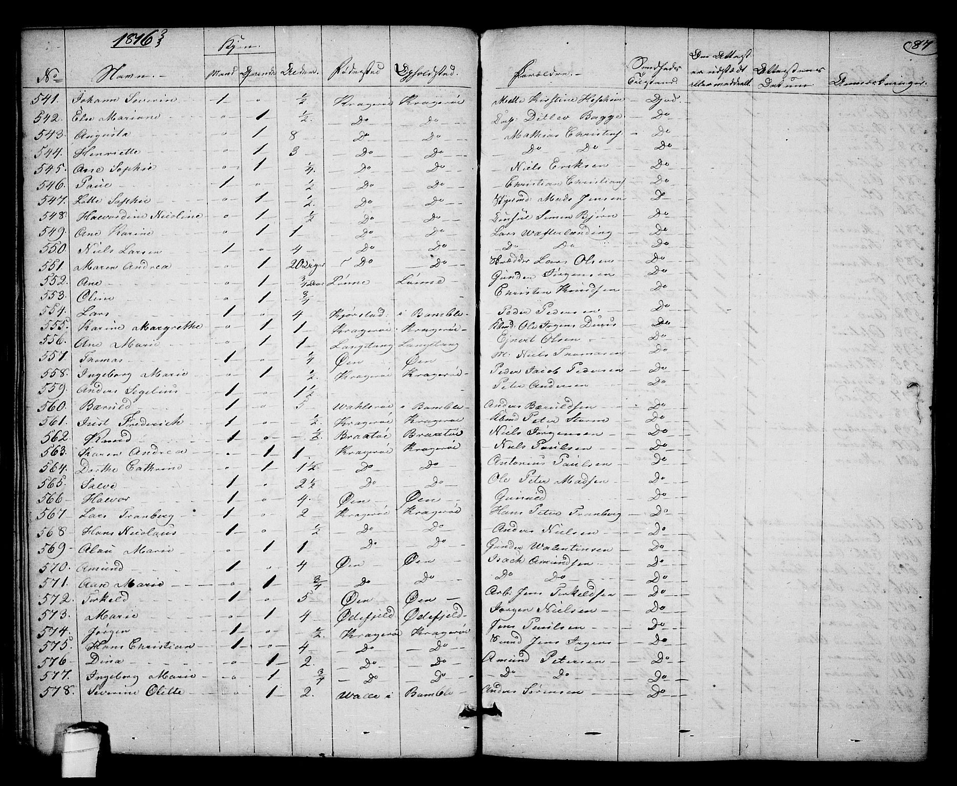 Kragerø kirkebøker, SAKO/A-278/F/Fa/L0003: Parish register (official) no. 3, 1802-1813, p. 87