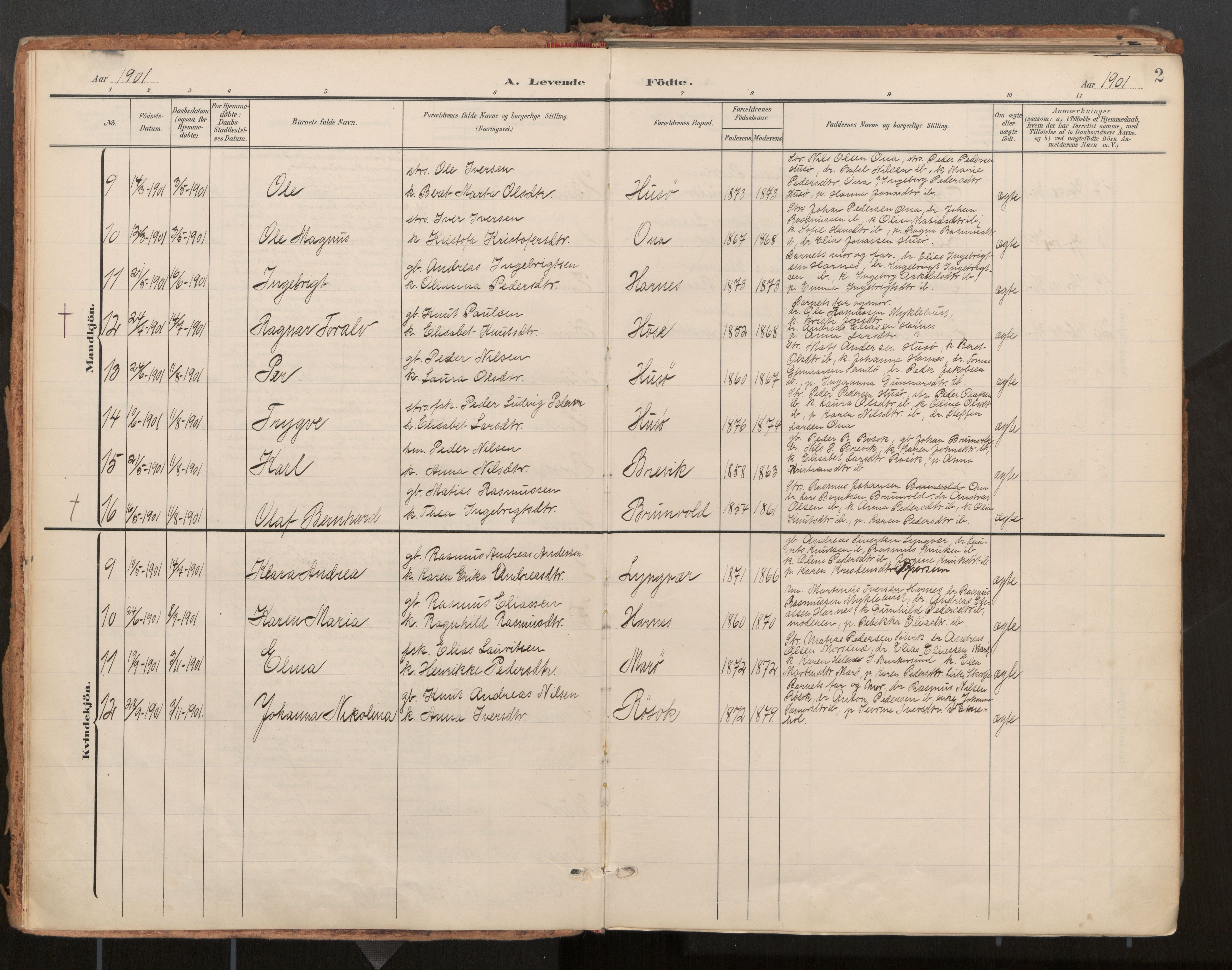 Ministerialprotokoller, klokkerbøker og fødselsregistre - Møre og Romsdal, AV/SAT-A-1454/561/L0730: Parish register (official) no. 561A04, 1901-1929, p. 2