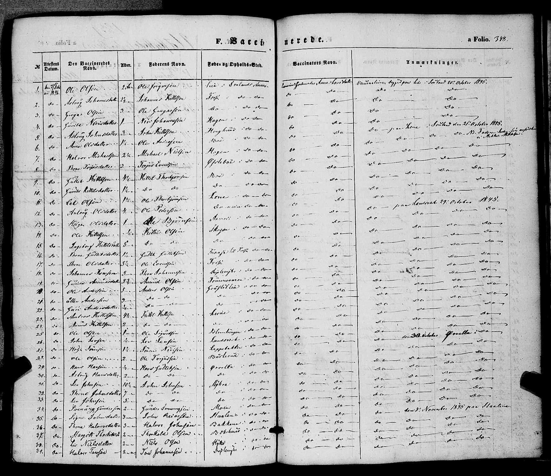 Hjartdal kirkebøker, AV/SAKO-A-270/F/Fa/L0008: Parish register (official) no. I 8, 1844-1859, p. 348