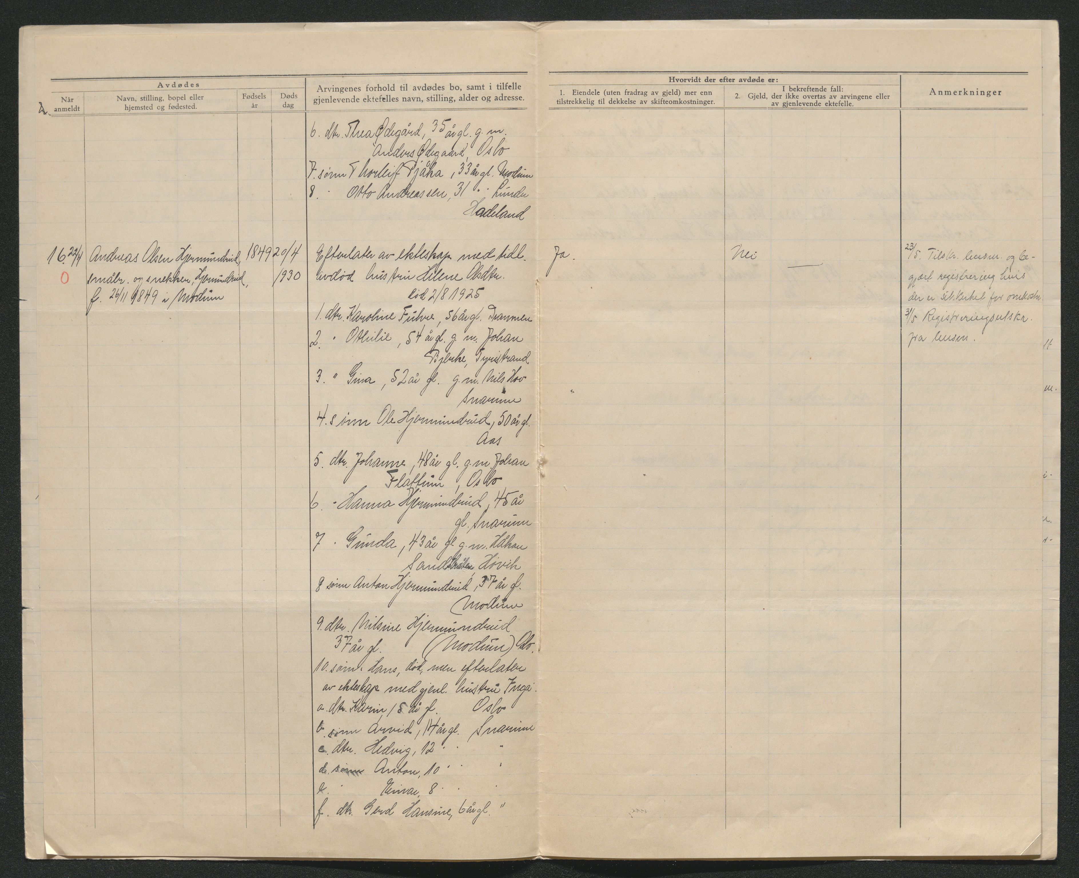Eiker, Modum og Sigdal sorenskriveri, AV/SAKO-A-123/H/Ha/Hab/L0046: Dødsfallsmeldinger, 1930-1931, p. 199