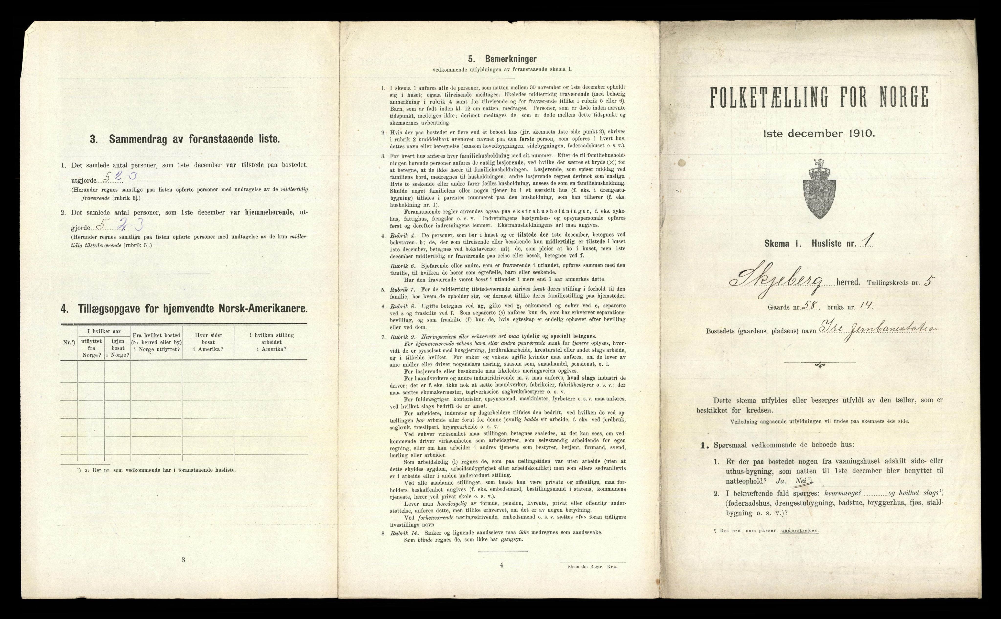 RA, 1910 census for Skjeberg, 1910, p. 848