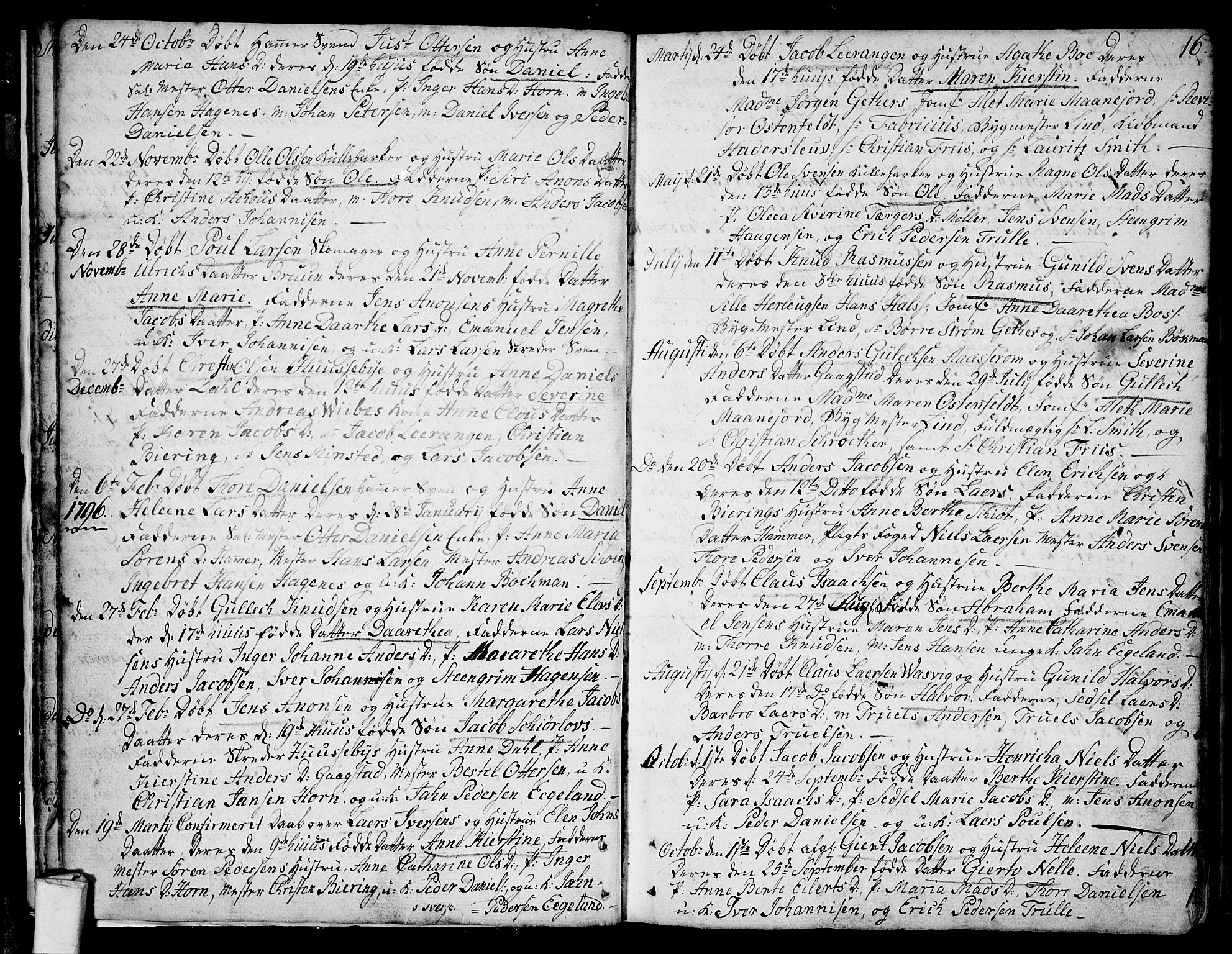 Larvik kirkebøker, SAKO/A-352/F/Fb/L0001: Parish register (official) no. II 1, 1779-1817, p. 16