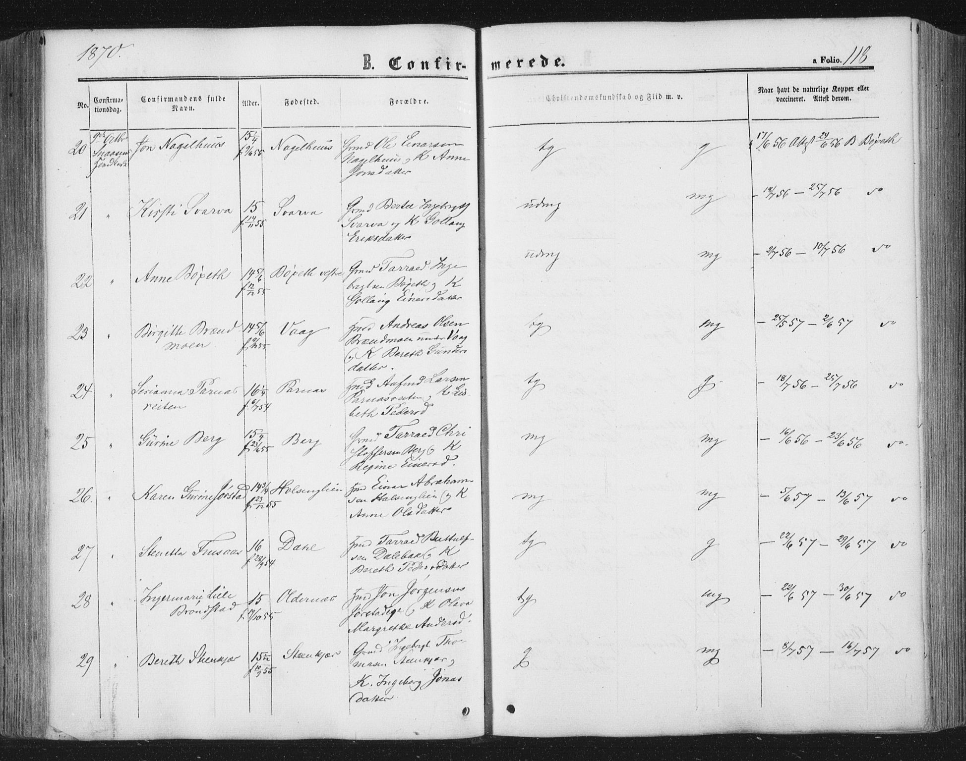 Ministerialprotokoller, klokkerbøker og fødselsregistre - Nord-Trøndelag, SAT/A-1458/749/L0472: Parish register (official) no. 749A06, 1857-1873, p. 118