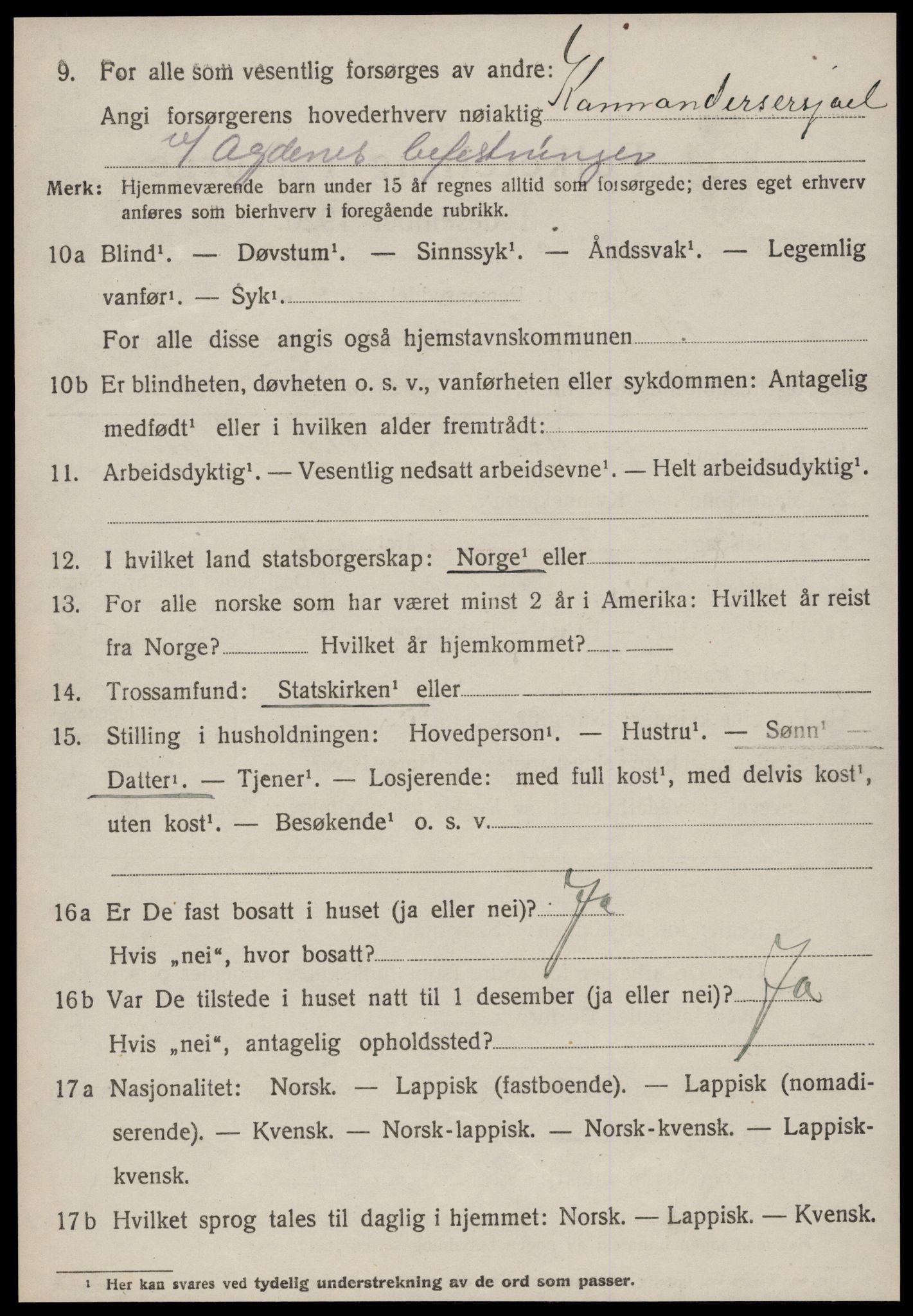 SAT, 1920 census for Rissa, 1920, p. 2288