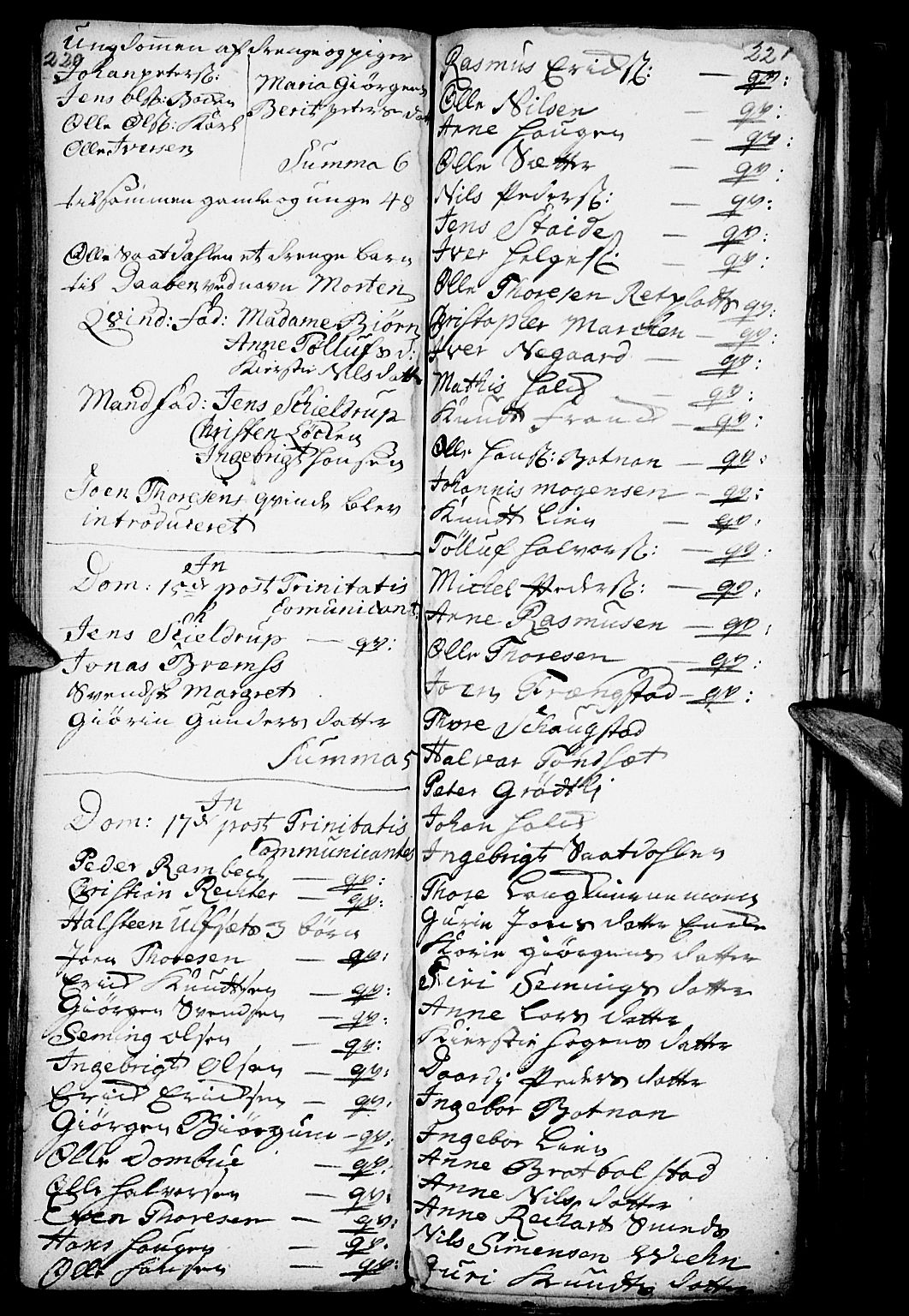 Kvikne prestekontor, SAH/PREST-064/H/Ha/Haa/L0001: Parish register (official) no. 1, 1740-1756, p. 220-221