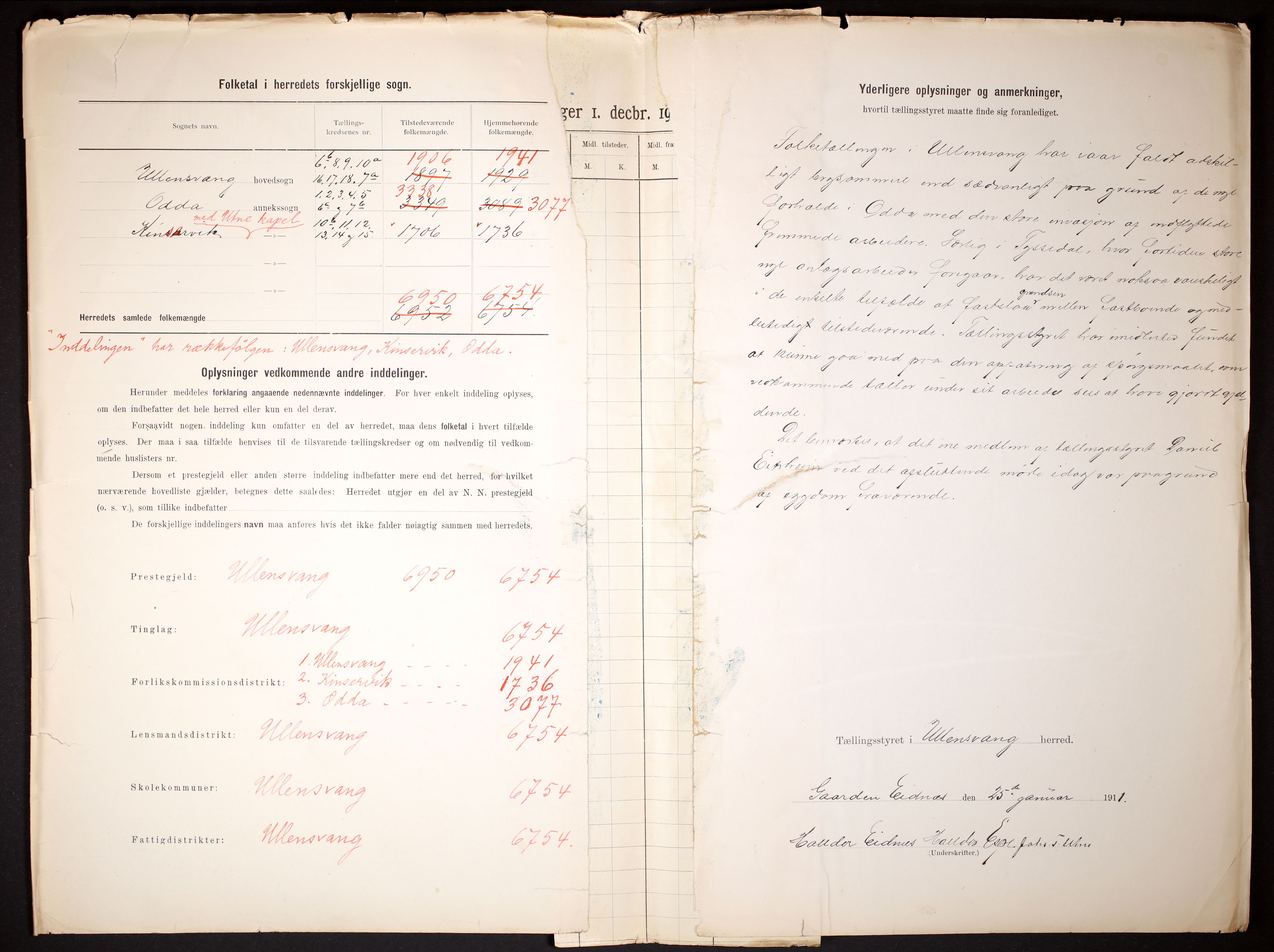 RA, 1910 census for Ullensvang, 1910, p. 3