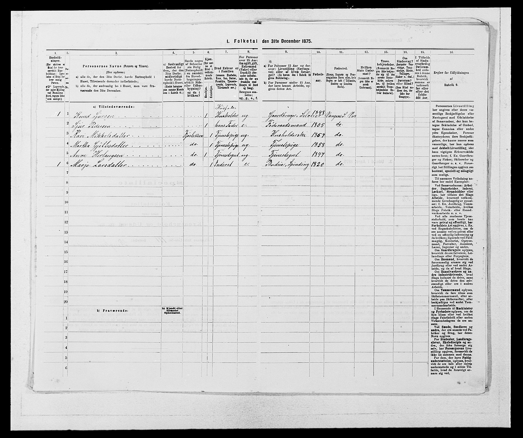 SAB, 1875 census for 1235P Voss, 1875, p. 466