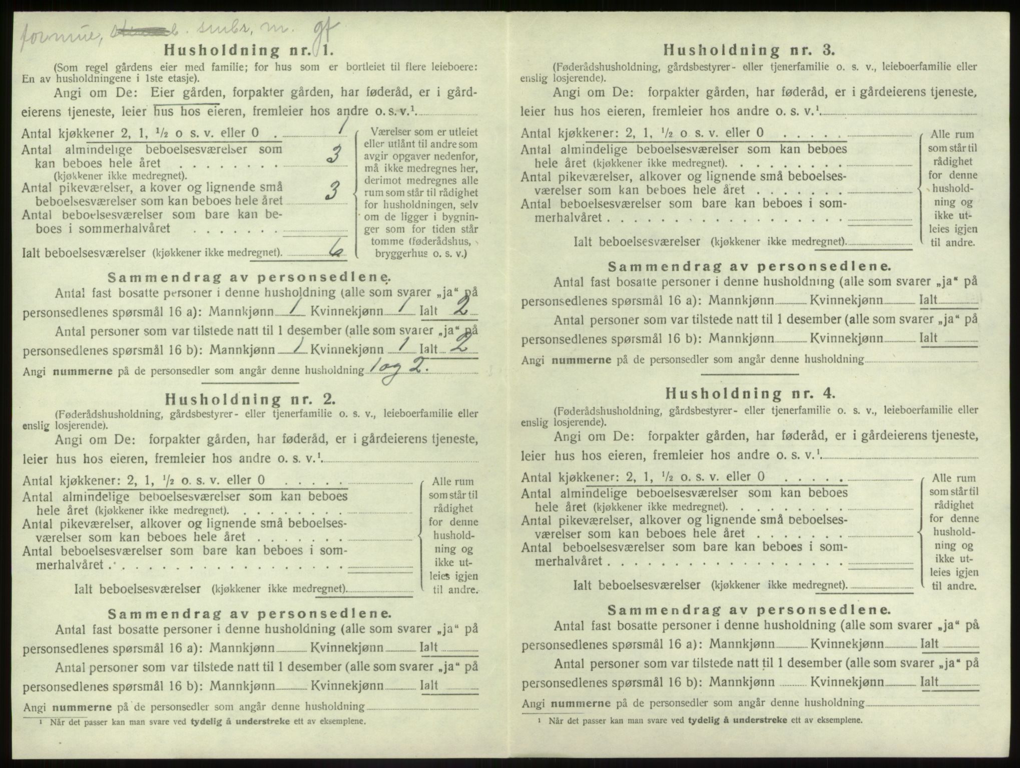 SAB, 1920 census for Jølster, 1920, p. 211