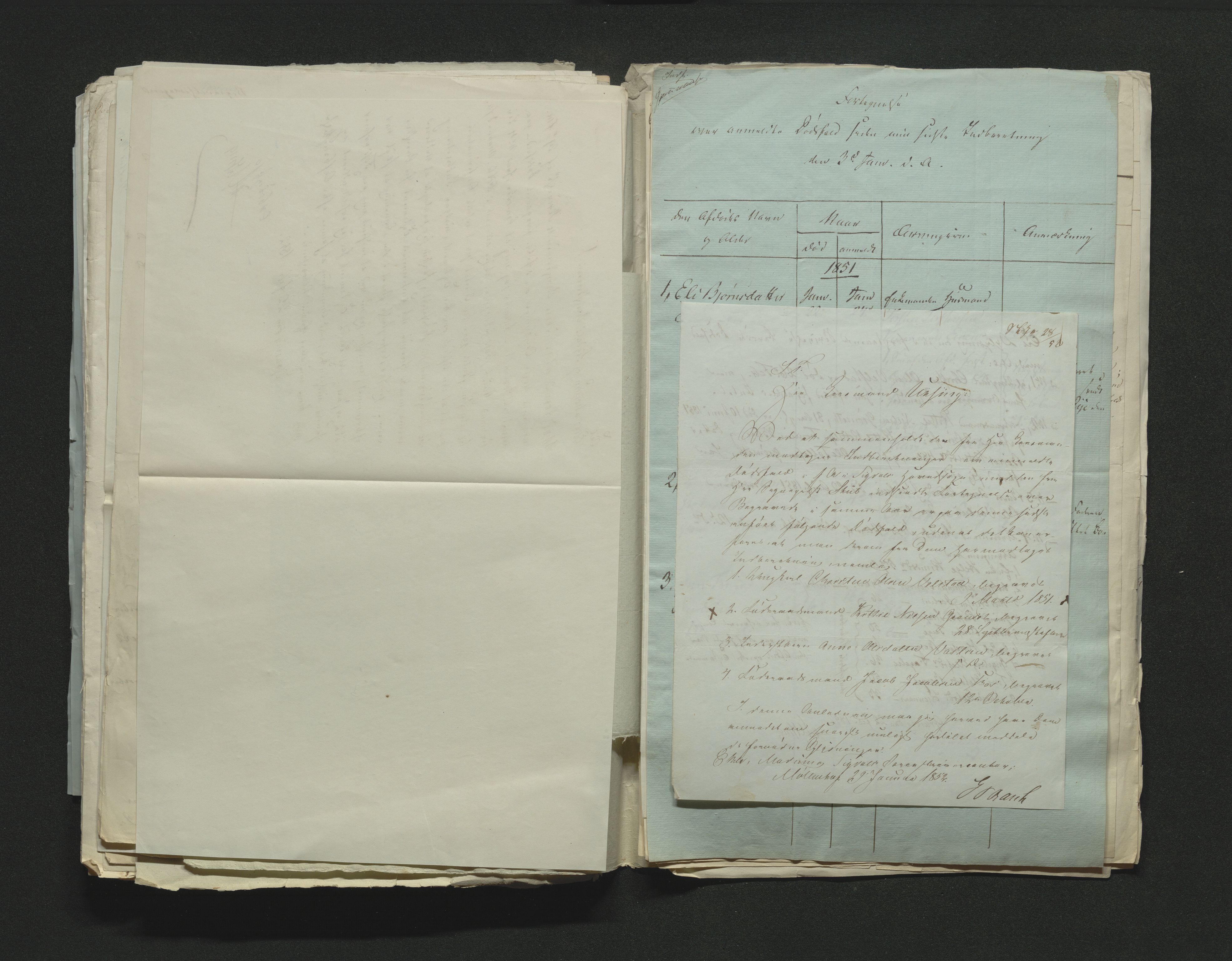 Eiker, Modum og Sigdal sorenskriveri, AV/SAKO-A-123/H/Ha/Hab/L0008: Dødsfallsmeldinger, 1850-1853