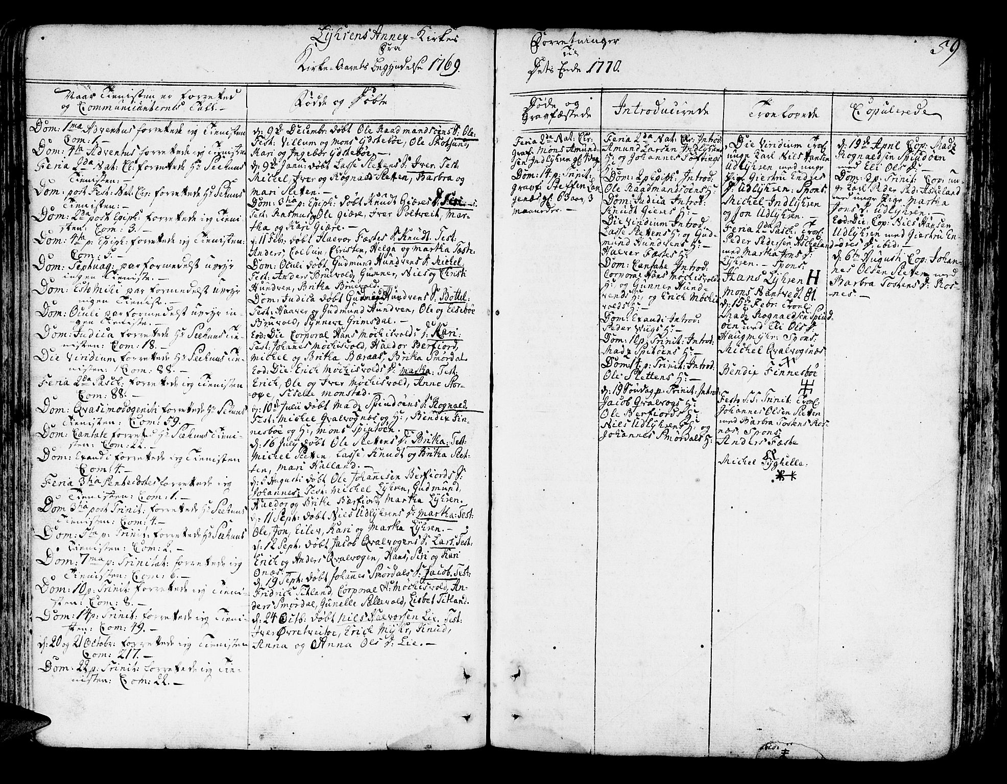 Lindås Sokneprestembete, AV/SAB-A-76701/H/Haa/Haaa/L0004: Parish register (official) no. A 4, 1764-1791, p. 59