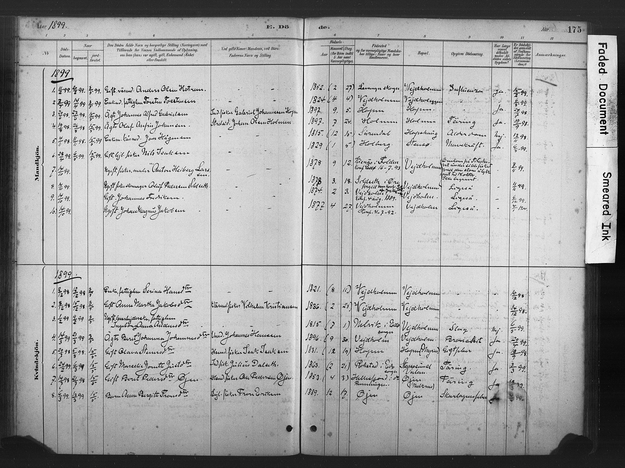 Ministerialprotokoller, klokkerbøker og fødselsregistre - Møre og Romsdal, AV/SAT-A-1454/583/L0954: Parish register (official) no. 583A01, 1880-1906, p. 175