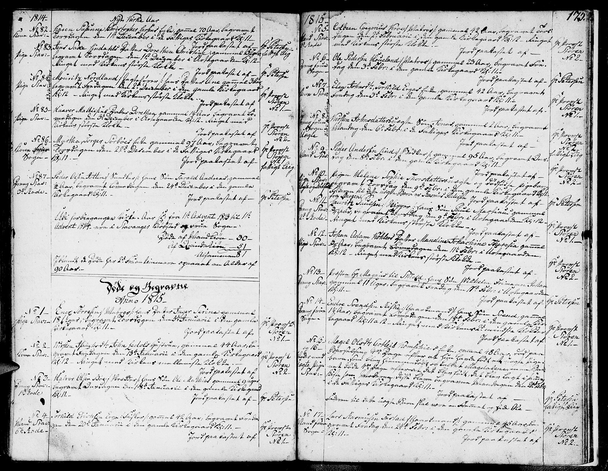 Domkirken sokneprestkontor, SAST/A-101812/001/30/30BA/L0007: Parish register (official) no. A 7, 1789-1815, p. 175