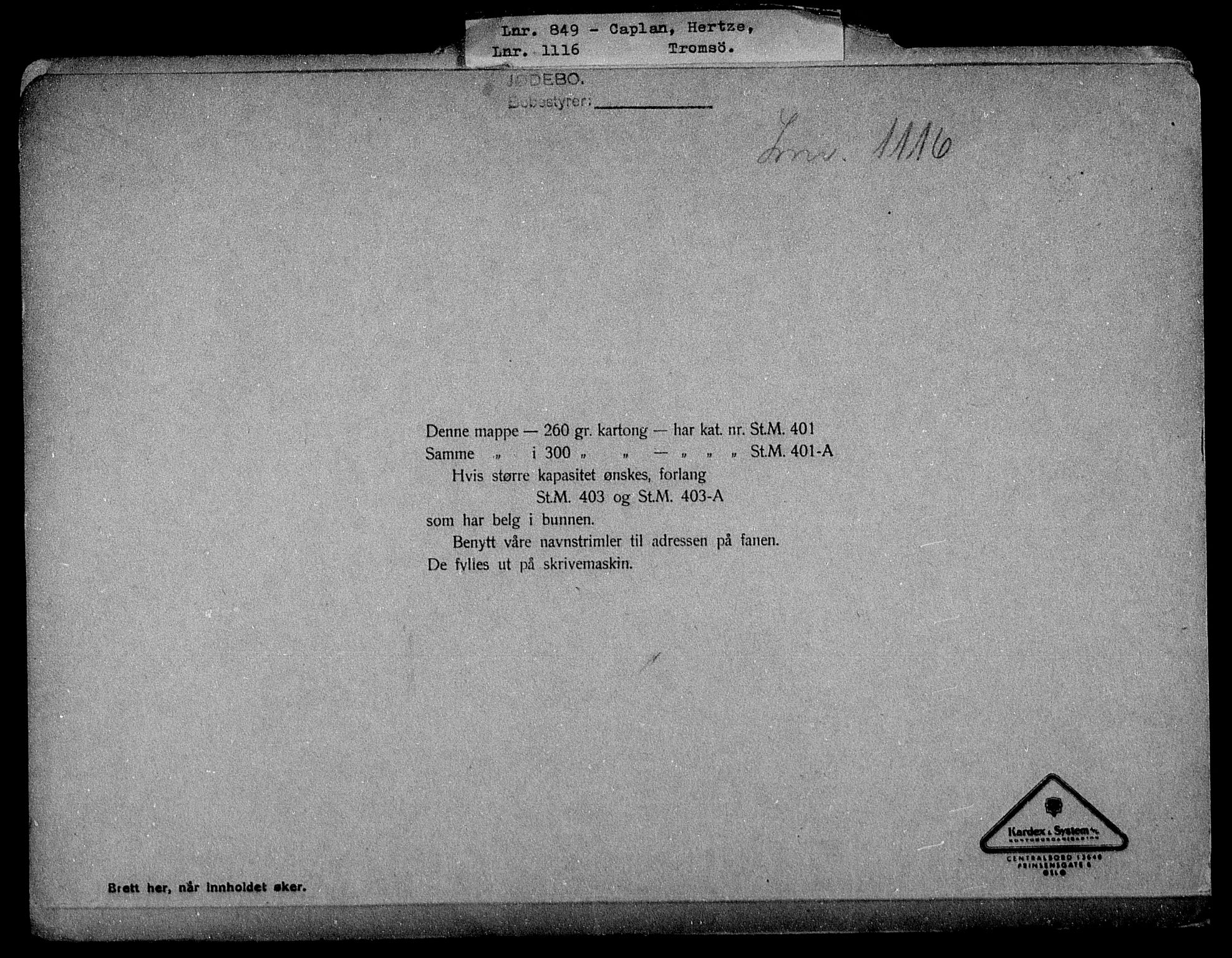 Justisdepartementet, Tilbakeføringskontoret for inndratte formuer, AV/RA-S-1564/H/Hc/Hcb/L0911: --, 1945-1947, p. 356