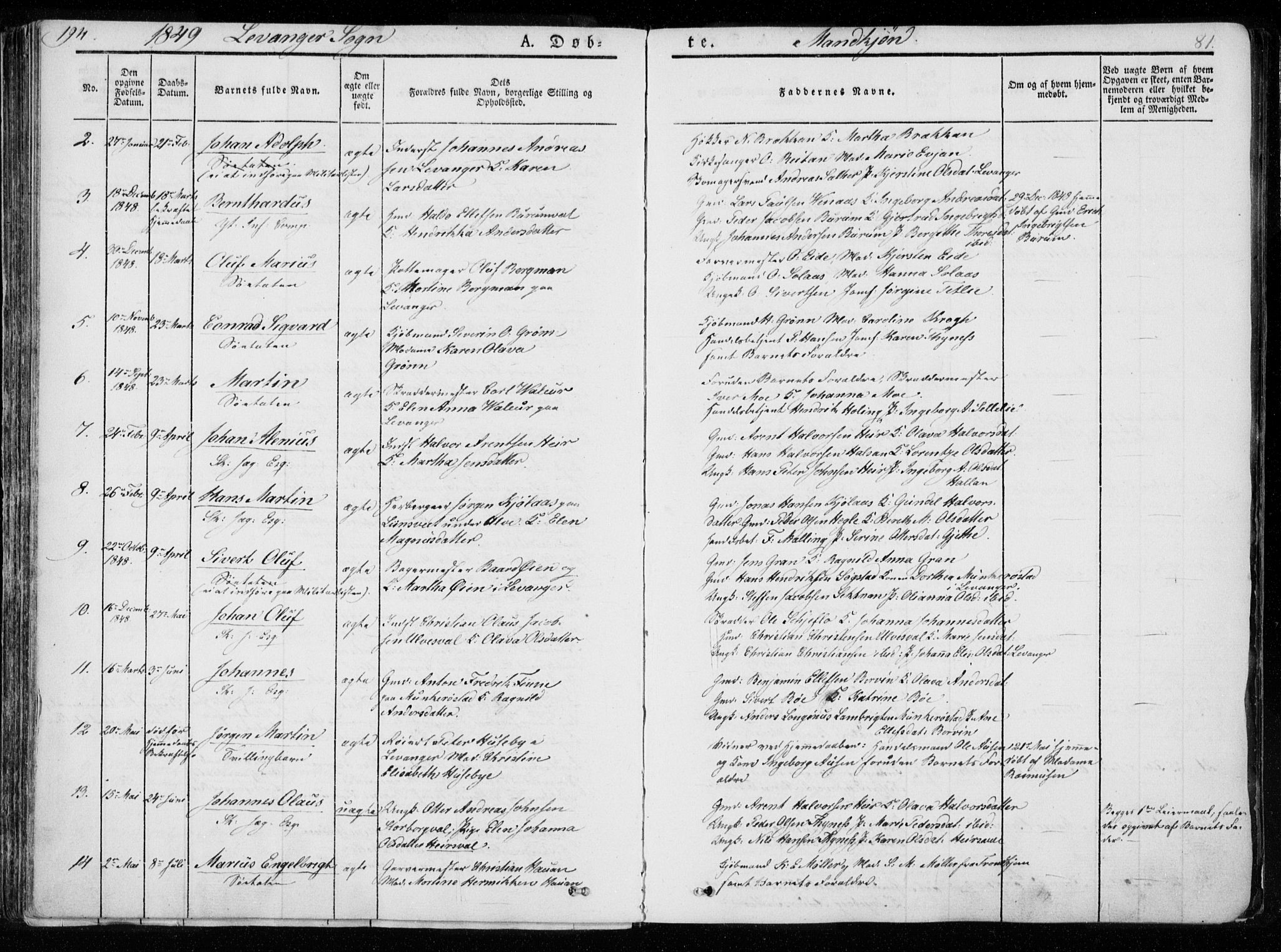 Ministerialprotokoller, klokkerbøker og fødselsregistre - Nord-Trøndelag, SAT/A-1458/720/L0183: Parish register (official) no. 720A01, 1836-1855, p. 81
