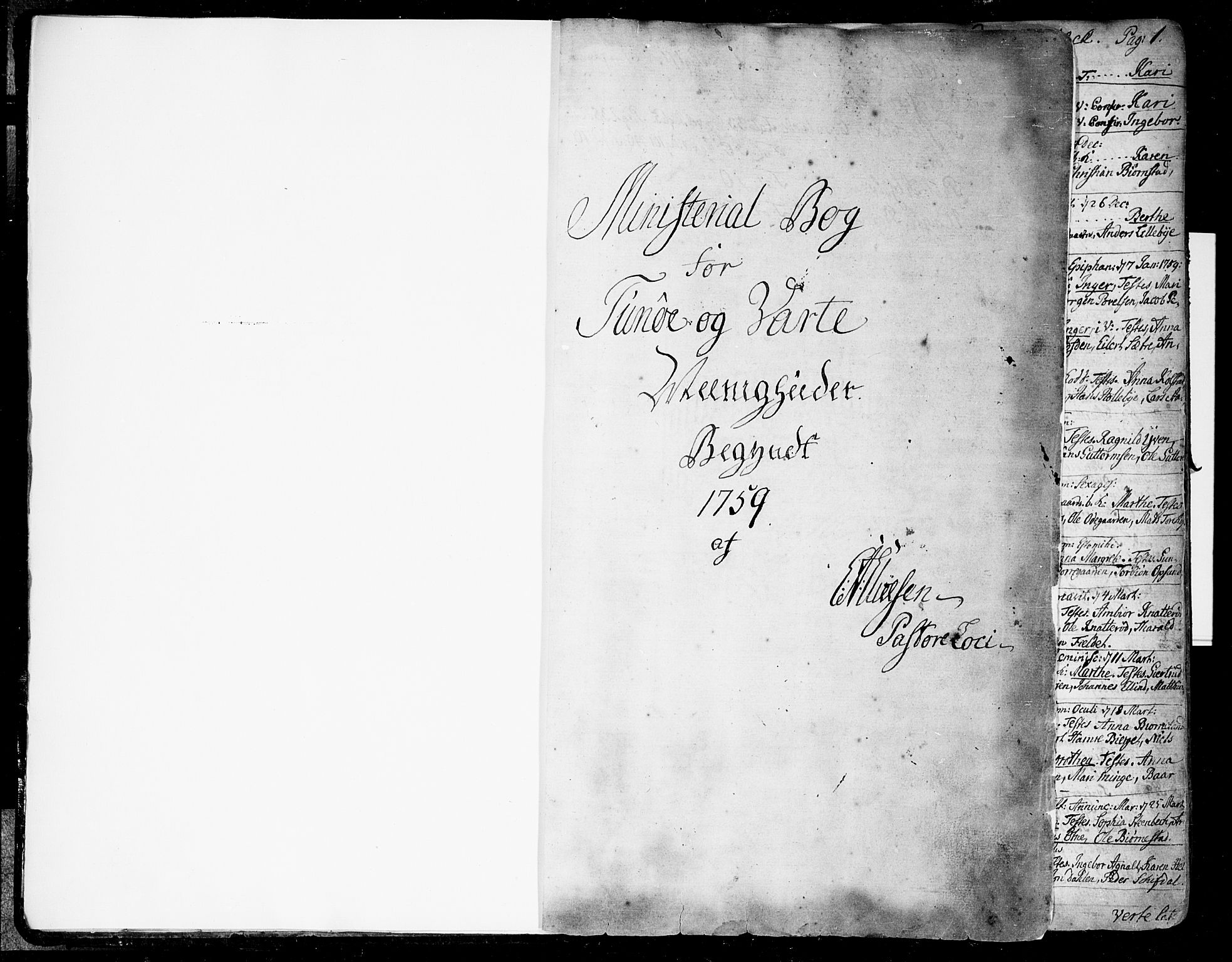 Tune prestekontor Kirkebøker, AV/SAO-A-2007/F/Fa/L0002: Parish register (official) no. 2, 1758-1781