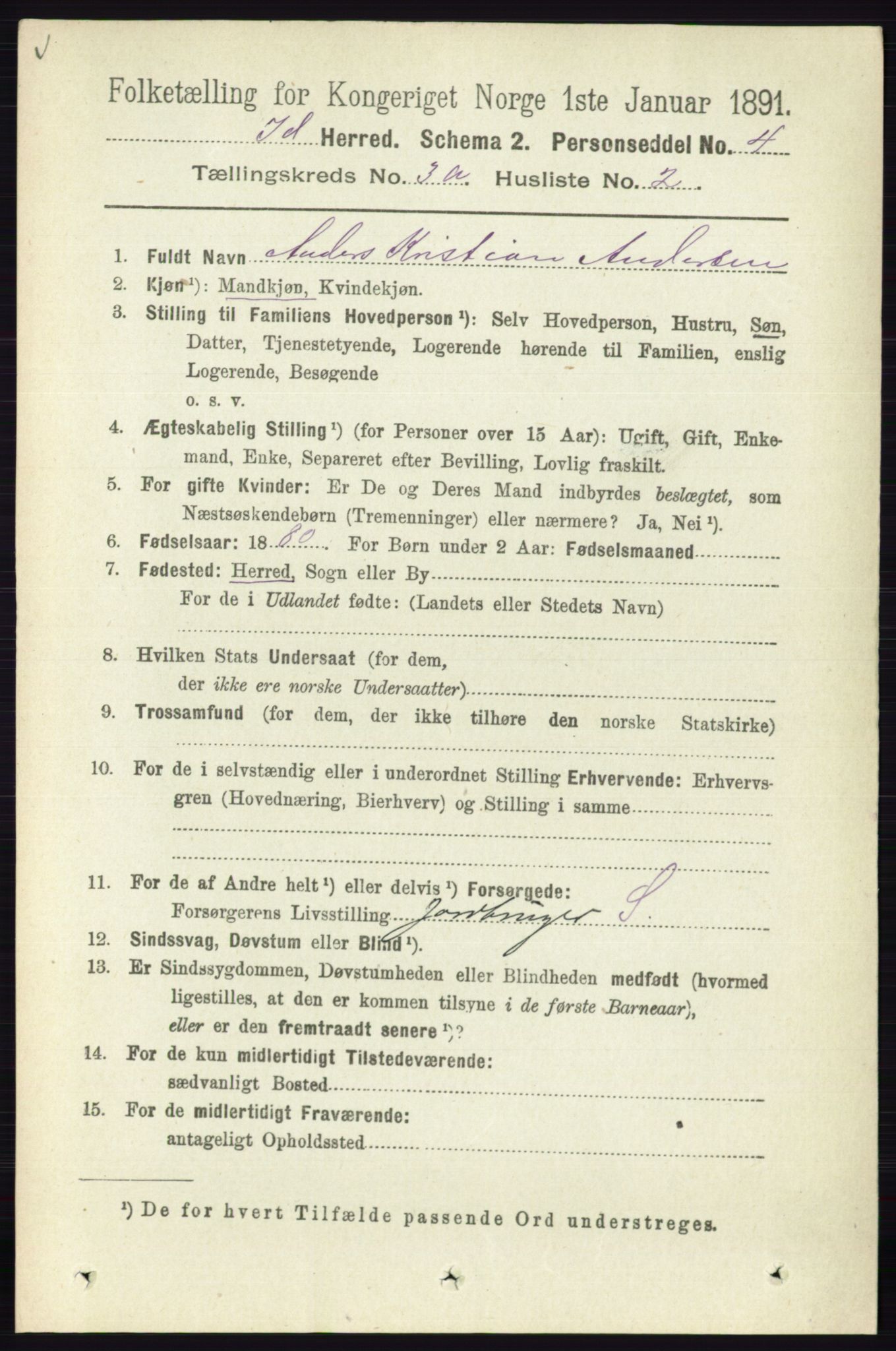 RA, 1891 census for 0117 Idd, 1891, p. 2153