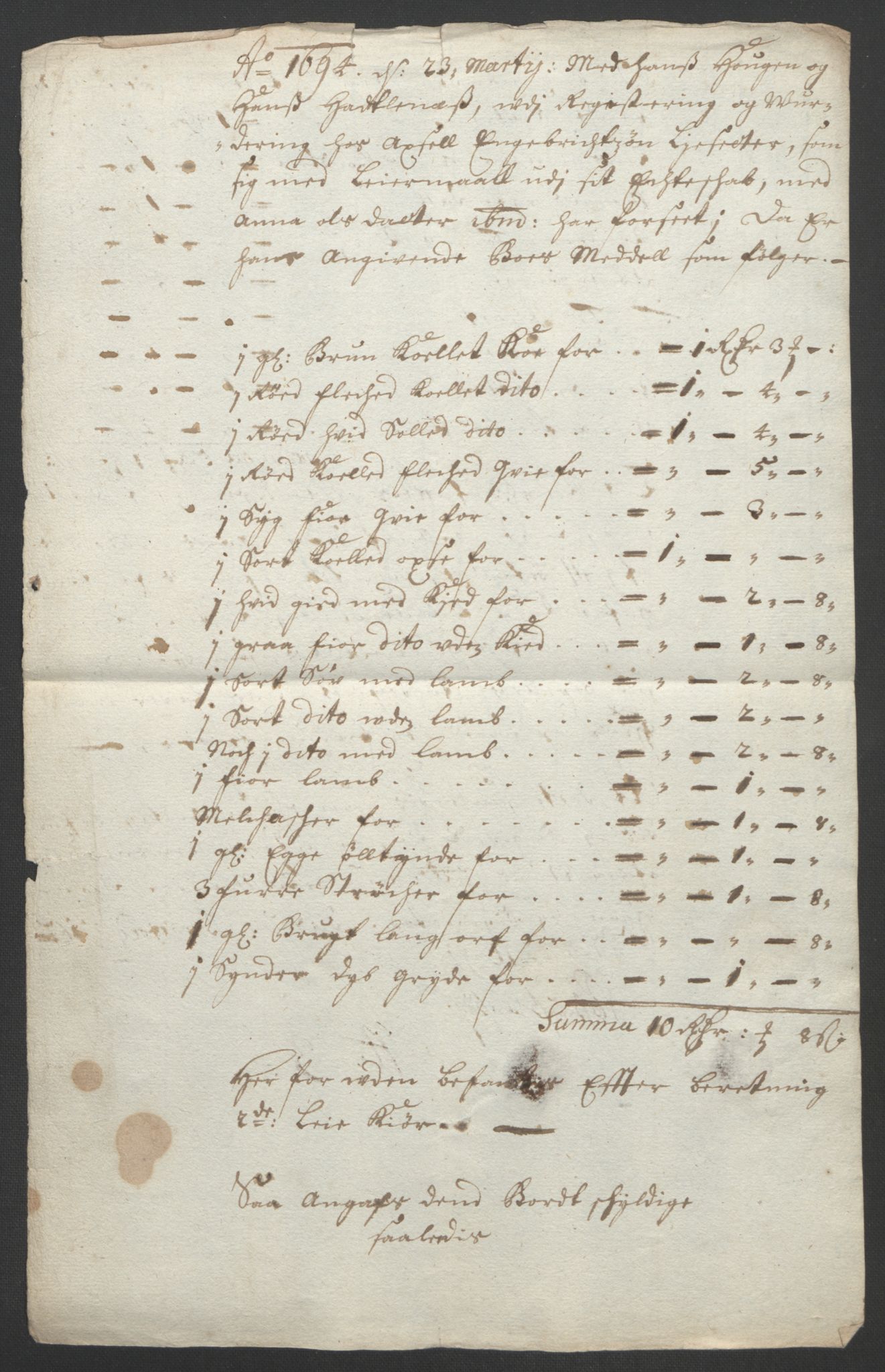 Rentekammeret inntil 1814, Reviderte regnskaper, Fogderegnskap, AV/RA-EA-4092/R53/L3421: Fogderegnskap Sunn- og Nordfjord, 1693-1694, p. 445