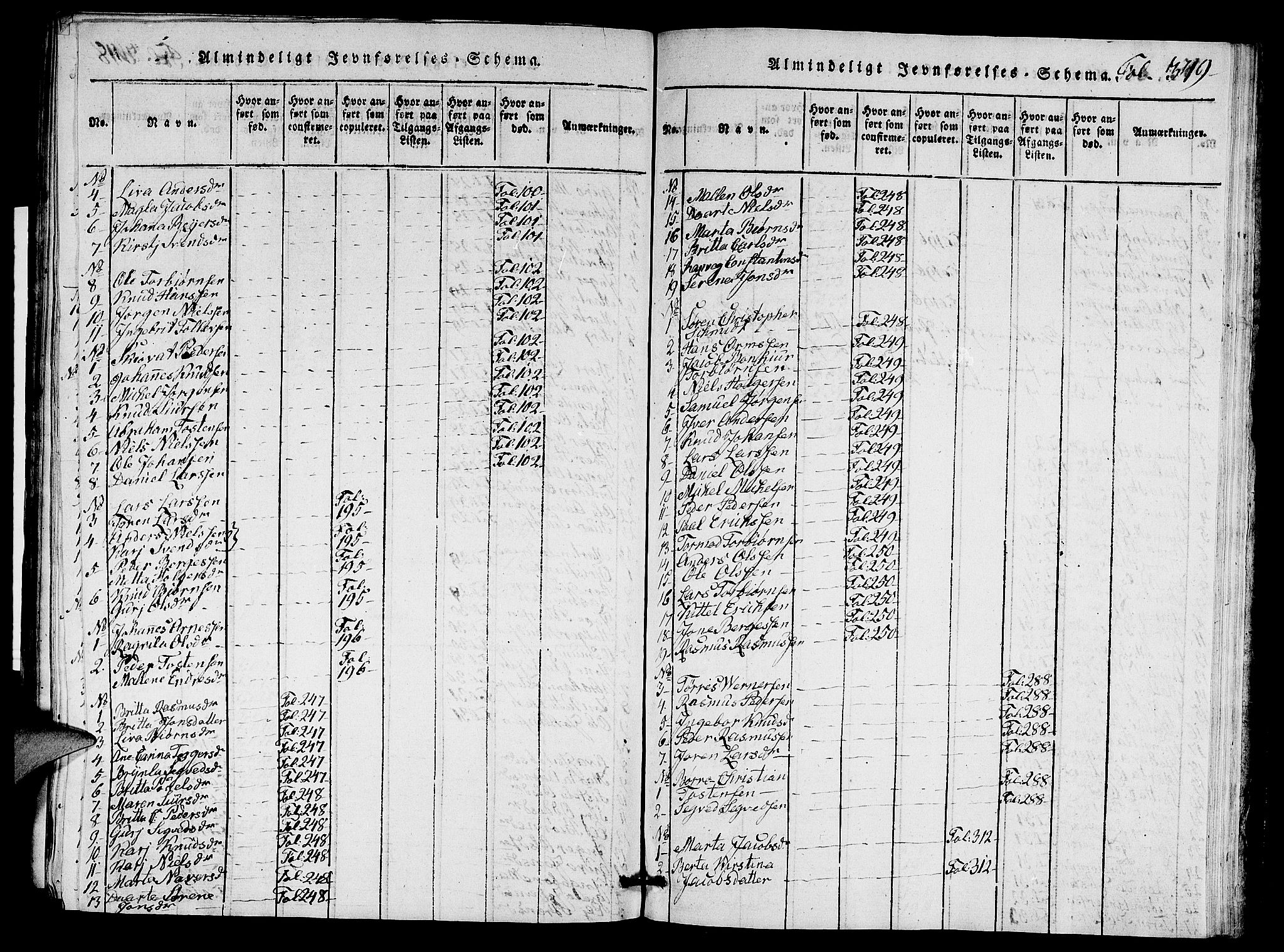 Nedstrand sokneprestkontor, AV/SAST-A-101841/01/V: Parish register (copy) no. B 1 /1, 1816-1847, p. 349