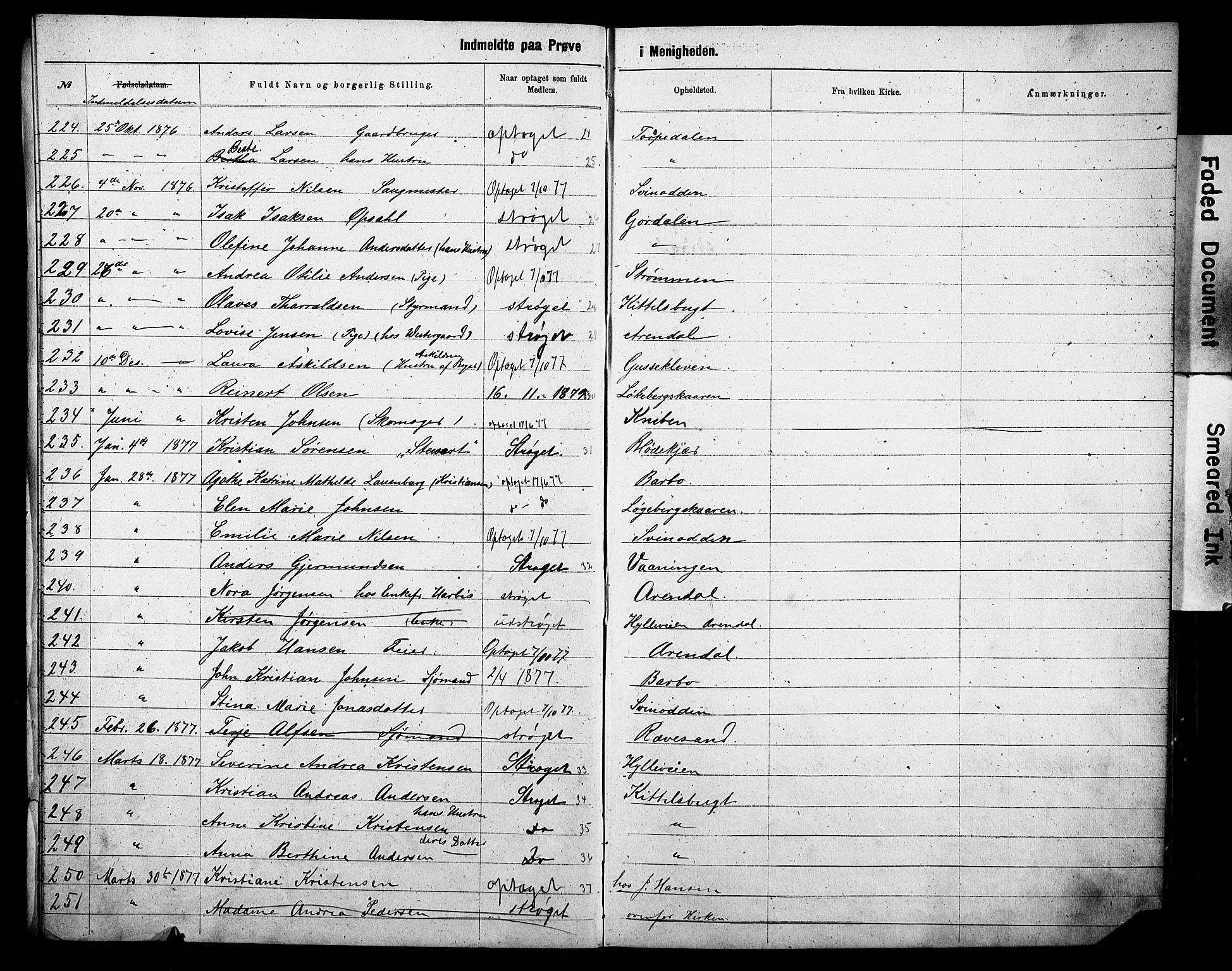 Metodistmenigheten, Arendal, AV/SAK-1292-0011/F/Fa/L0002: Dissenter register no. F-3, 1867-1884