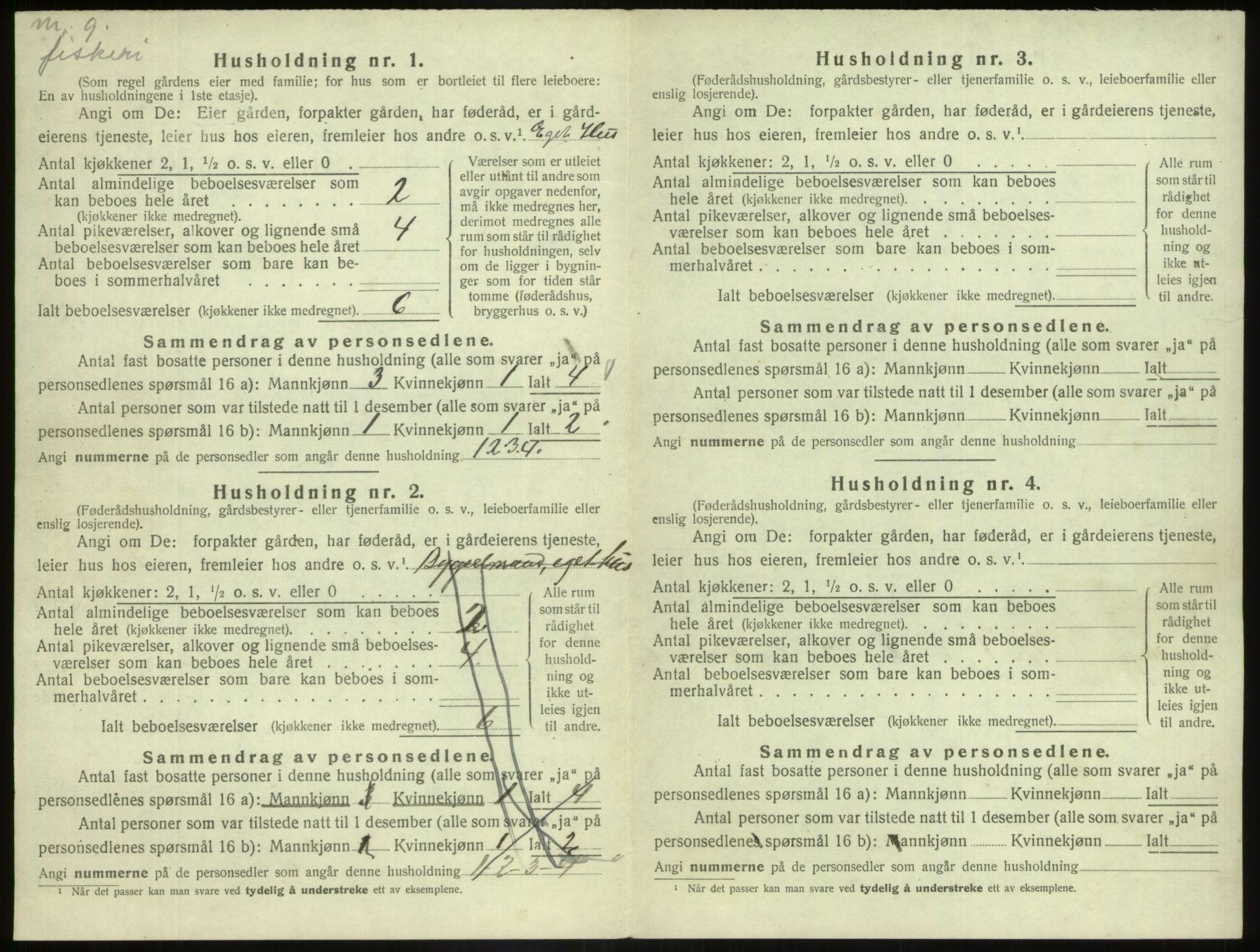 SAB, 1920 census for Askvoll, 1920, p. 911