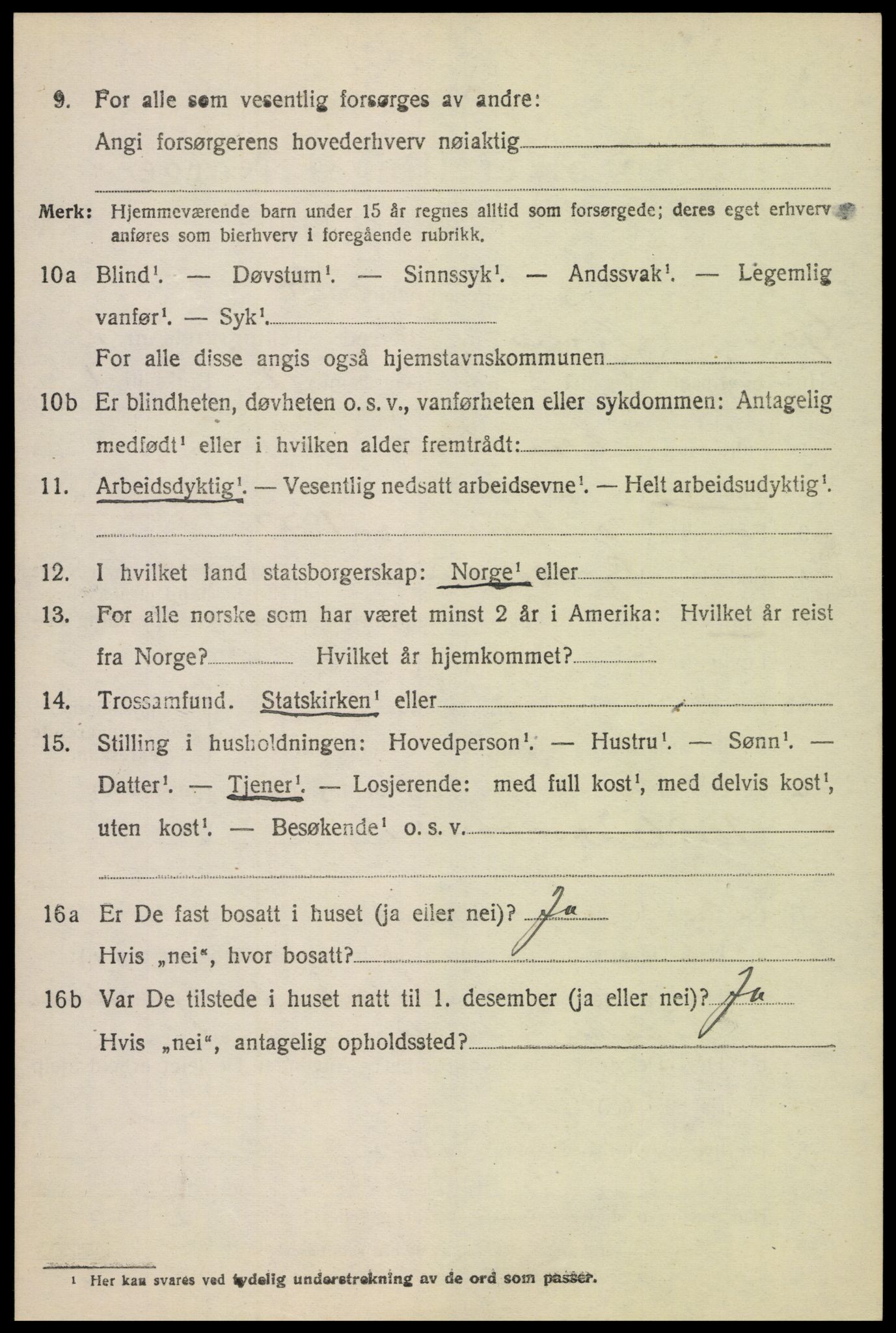 SAH, 1920 census for Lom, 1920, p. 1787