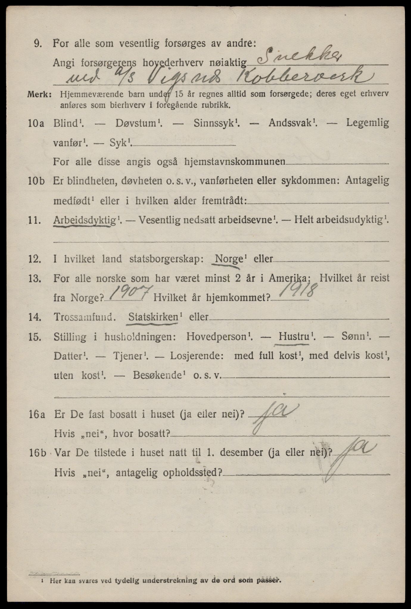 SAST, 1920 census for Avaldsnes, 1920, p. 2850