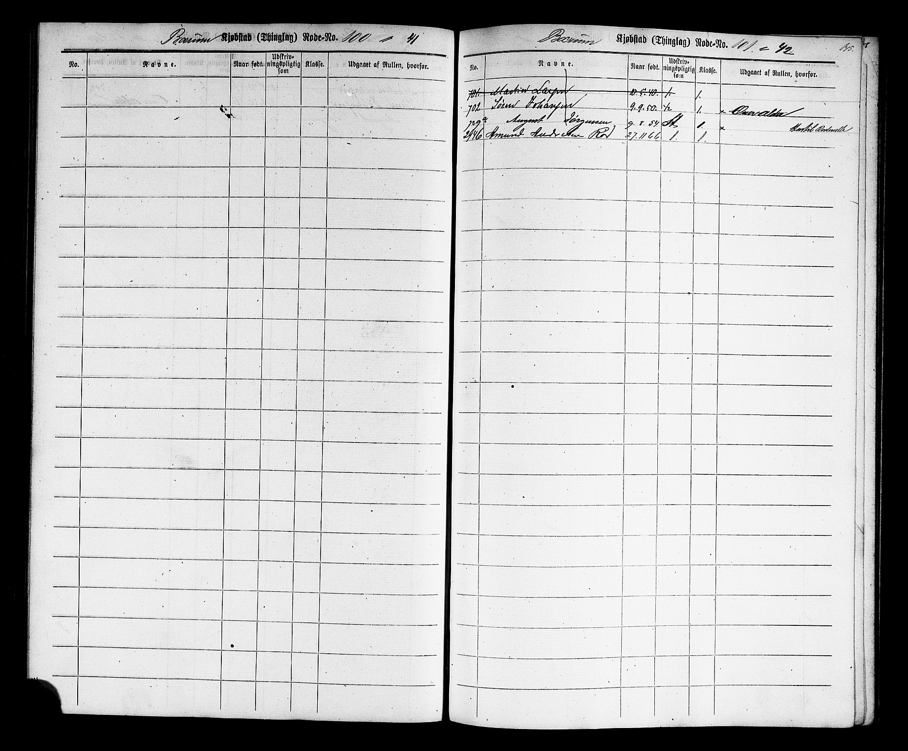 Oslo mønstringskontor, AV/SAO-A-10569g/F/Fc/Fcc/L0001: Utskrivningsregisterrulle, 1860, p. 148