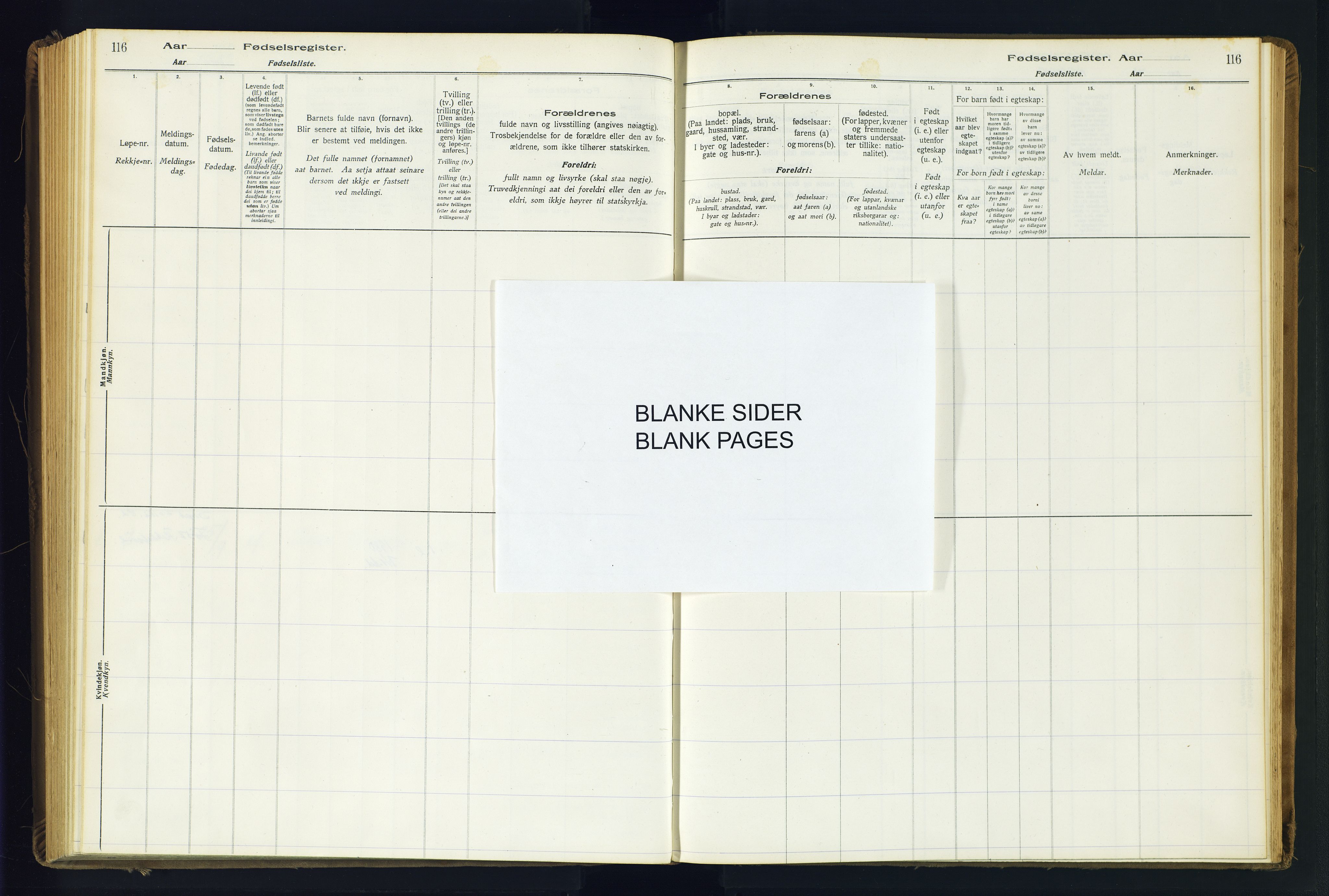 Kvinesdal sokneprestkontor, AV/SAK-1111-0026/J/Ja/L0005: Birth register no. 5, 1916-1982