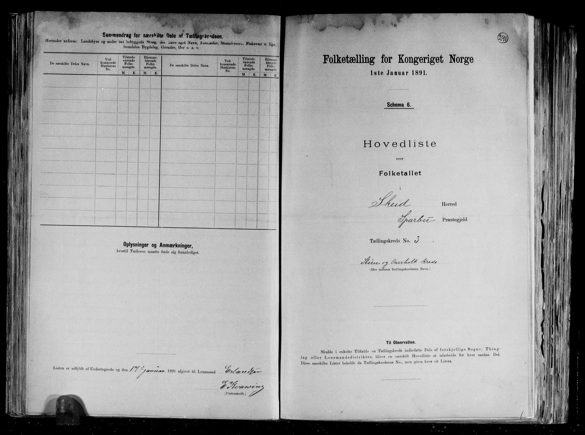 RA, 1891 census for 1732 Skei, 1891, p. 12