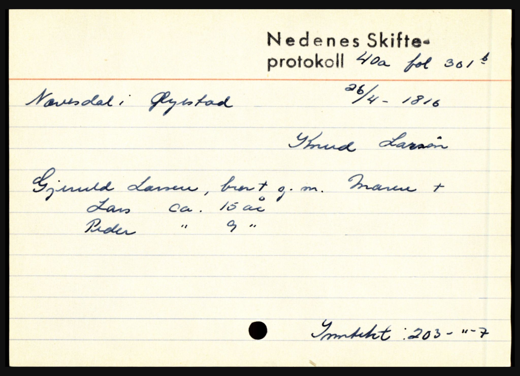 Nedenes sorenskriveri før 1824, AV/SAK-1221-0007/H, p. 22627