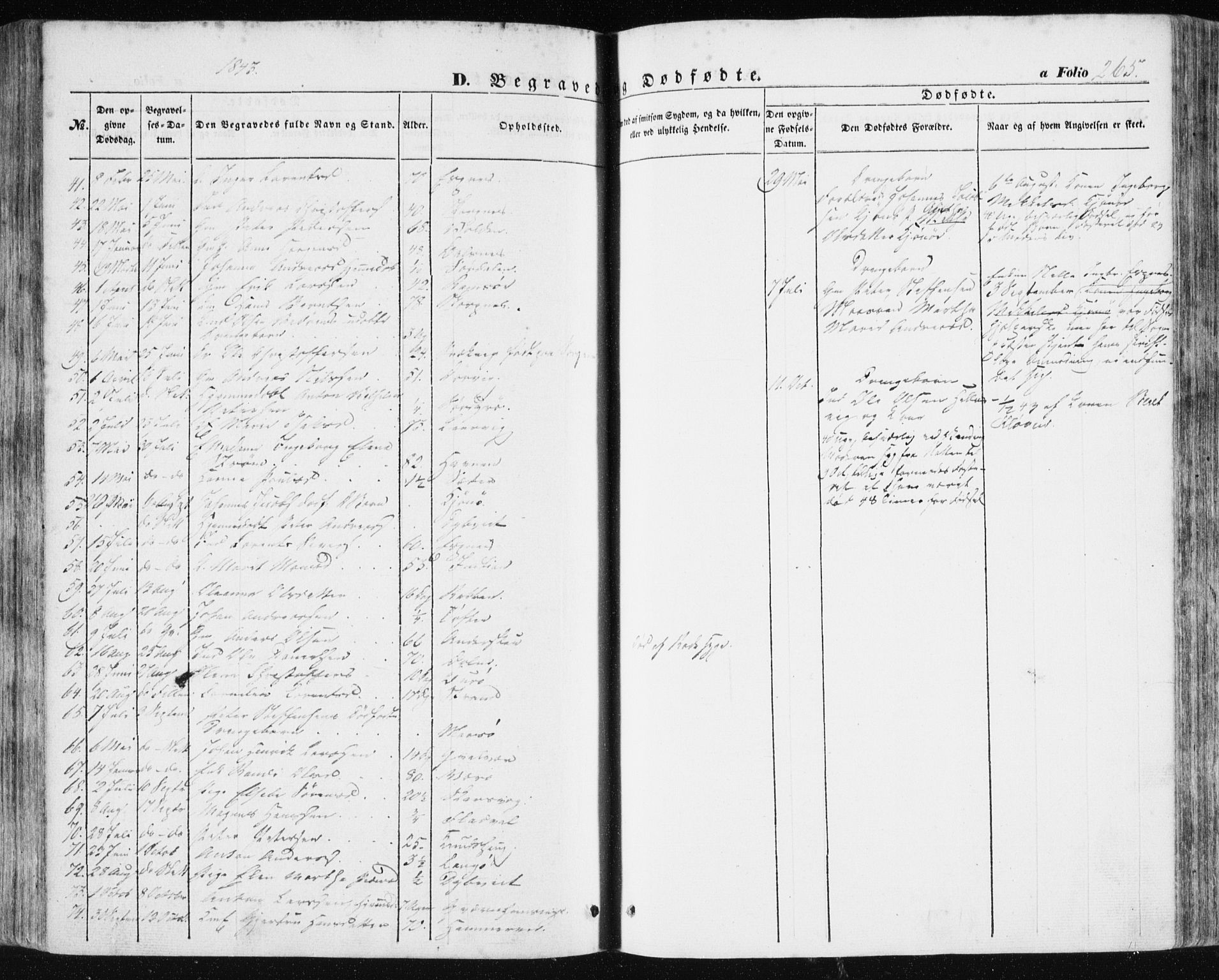 Ministerialprotokoller, klokkerbøker og fødselsregistre - Sør-Trøndelag, AV/SAT-A-1456/634/L0529: Parish register (official) no. 634A05, 1843-1851, p. 265