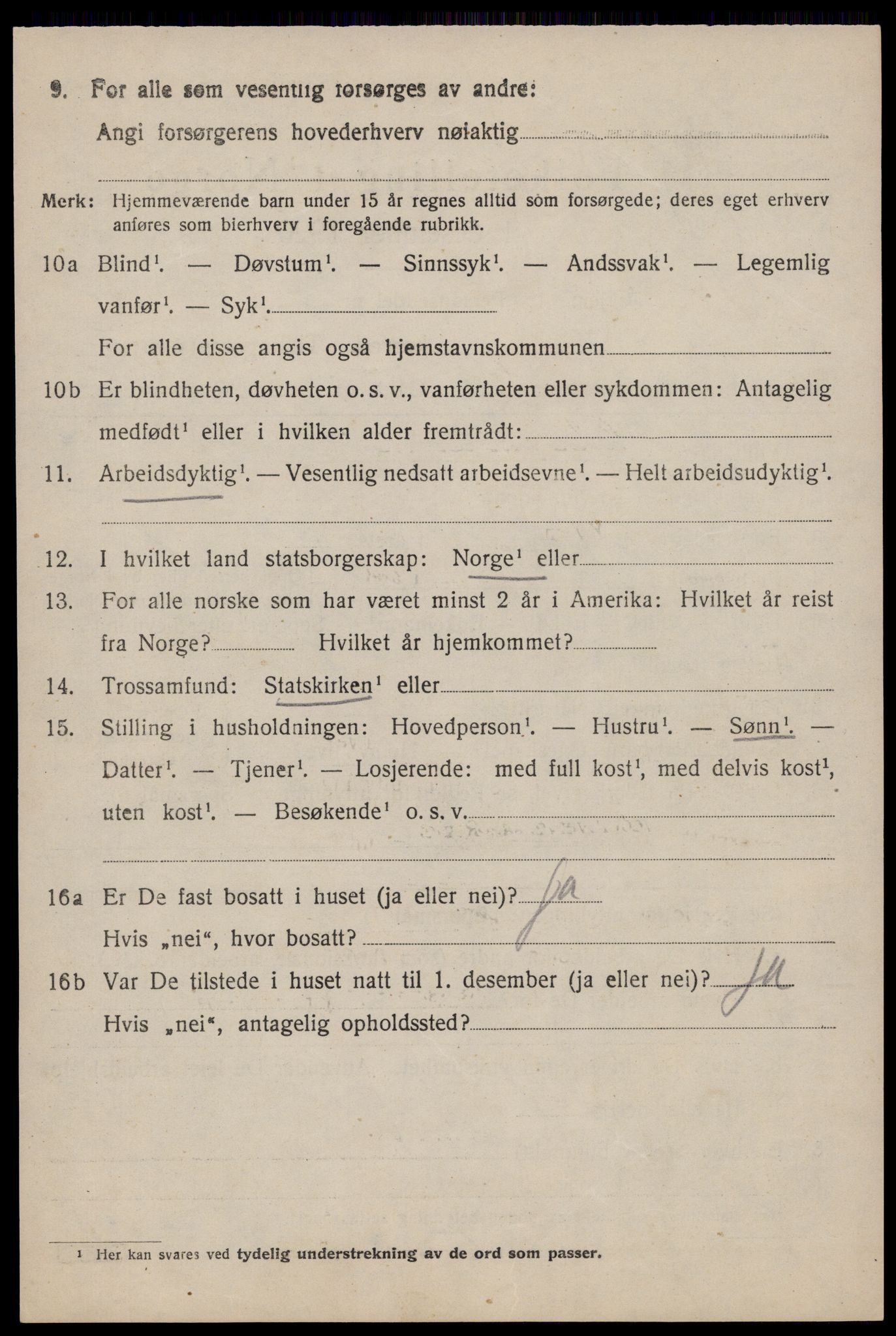 SAST, 1920 census for Strand, 1920, p. 5467