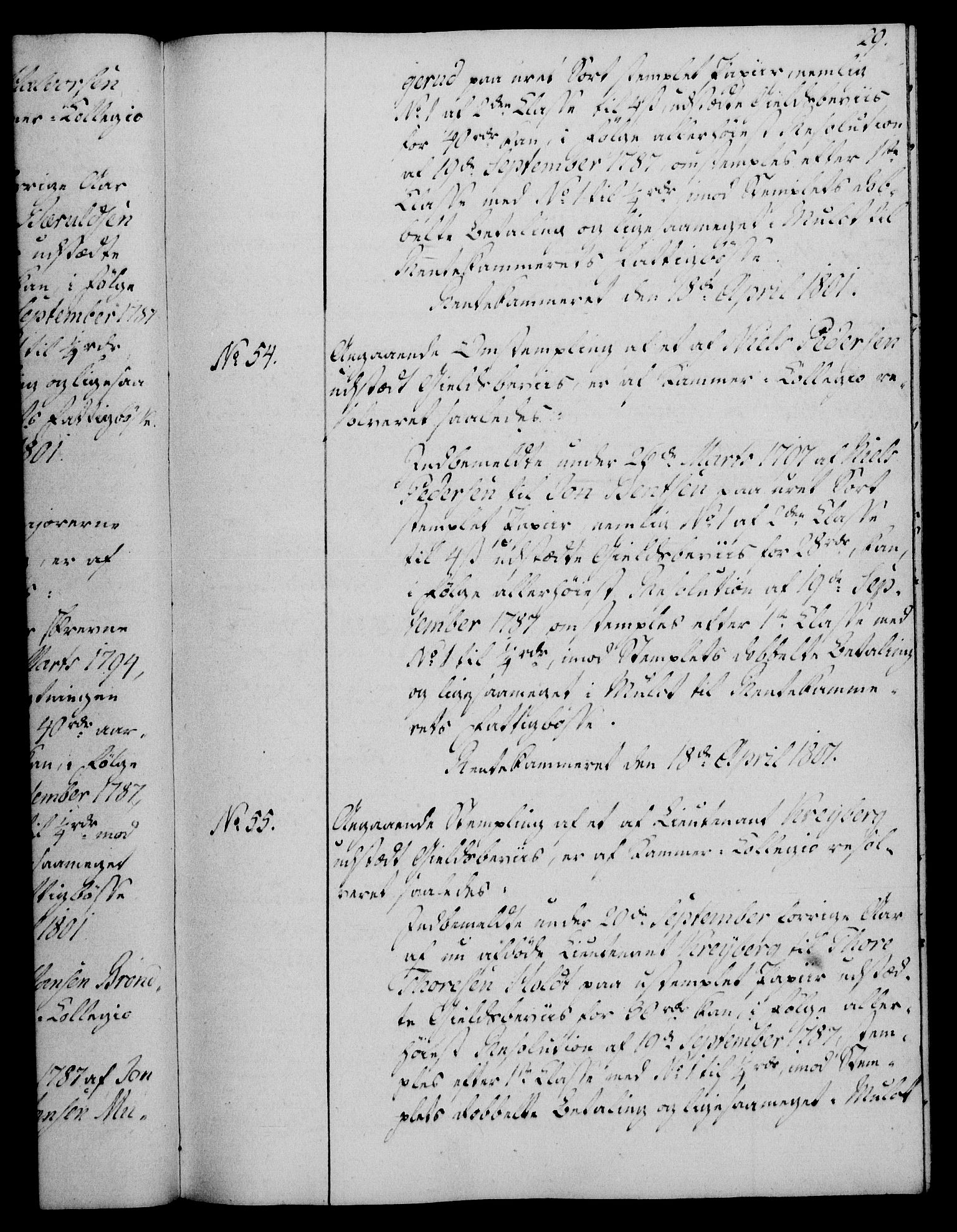 Rentekammeret, Kammerkanselliet, RA/EA-3111/G/Gg/Gga/L0017: Norsk ekspedisjonsprotokoll med register (merket RK 53.17), 1801-1803, p. 29
