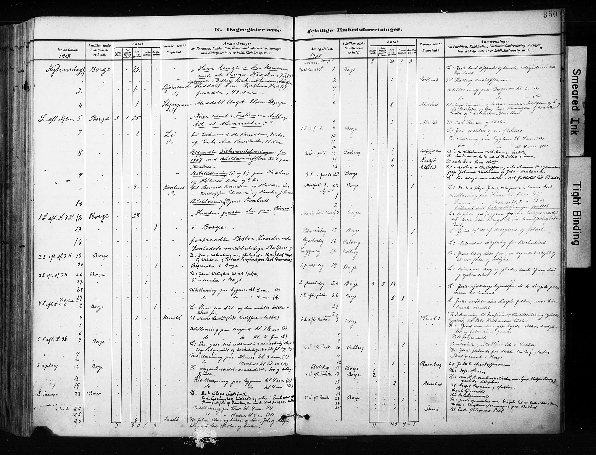 Ministerialprotokoller, klokkerbøker og fødselsregistre - Nordland, AV/SAT-A-1459/880/L1134: Parish register (official) no. 880A08, 1899-1908, p. 350