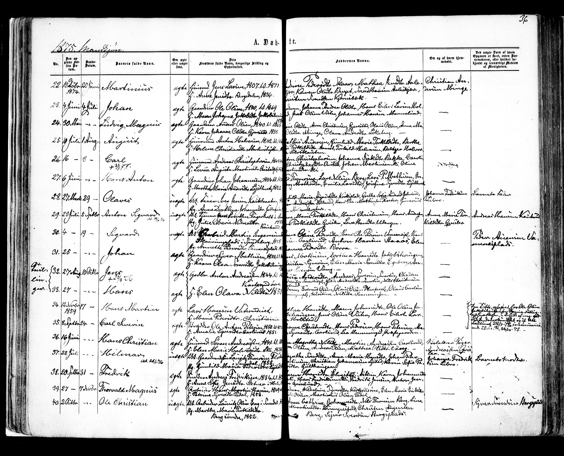 Skiptvet prestekontor Kirkebøker, AV/SAO-A-20009/F/Fa/L0008: Parish register (official) no. 8, 1867-1877, p. 36