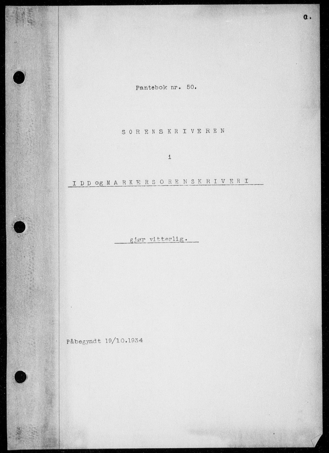 Idd og Marker sorenskriveri, SAO/A-10283/G/Gb/Gba/L0050: Mortgage book no. 50, 1934-1935