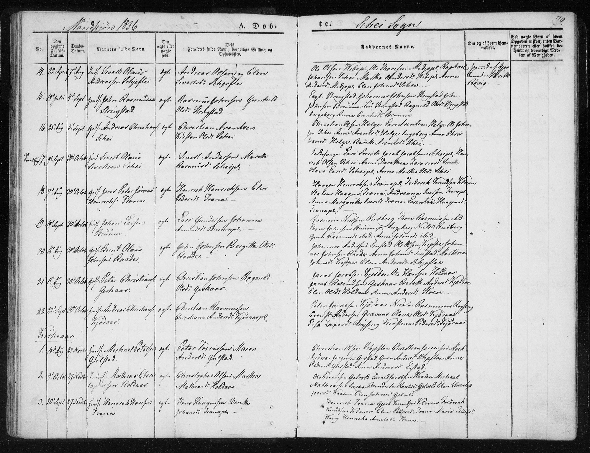 Ministerialprotokoller, klokkerbøker og fødselsregistre - Nord-Trøndelag, SAT/A-1458/735/L0339: Parish register (official) no. 735A06 /2, 1836-1848, p. 79